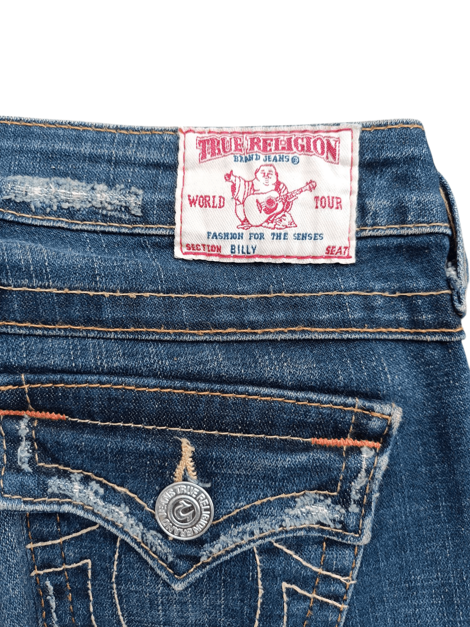 True Religion × Vintage VINTAGE TRUE RELIGION BILLY DISTRESSED DENIM TR023 Size 26" / US 2 / IT 38 - 13 Thumbnail