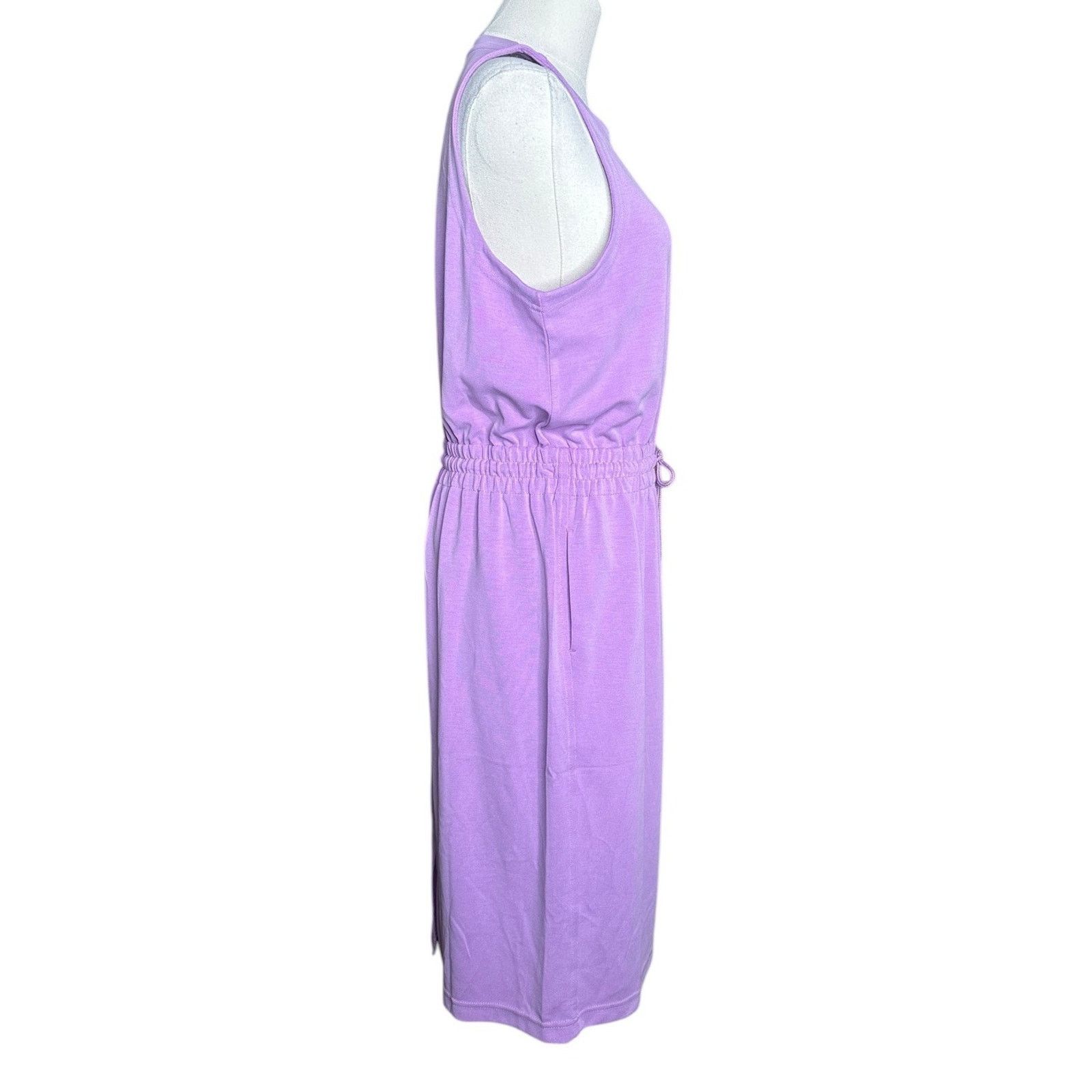 Athleta ATHLETA Seasoft Midi Dress M Orchid Sleeveless Pockets NEW Size M / US 6-8 / IT 42-44 - 9 Thumbnail