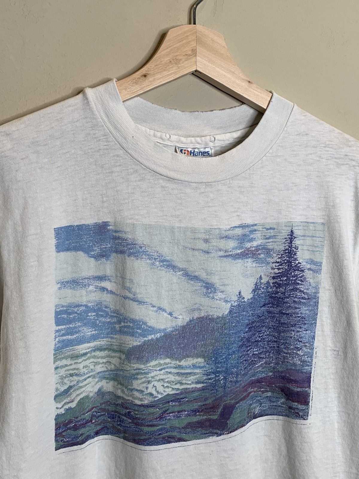 Vintage *RARE* Vintage 1990 Nature Art Painting Single Stitch Shirt Size US M / EU 48-50 / 2 - 2 Thumbnail