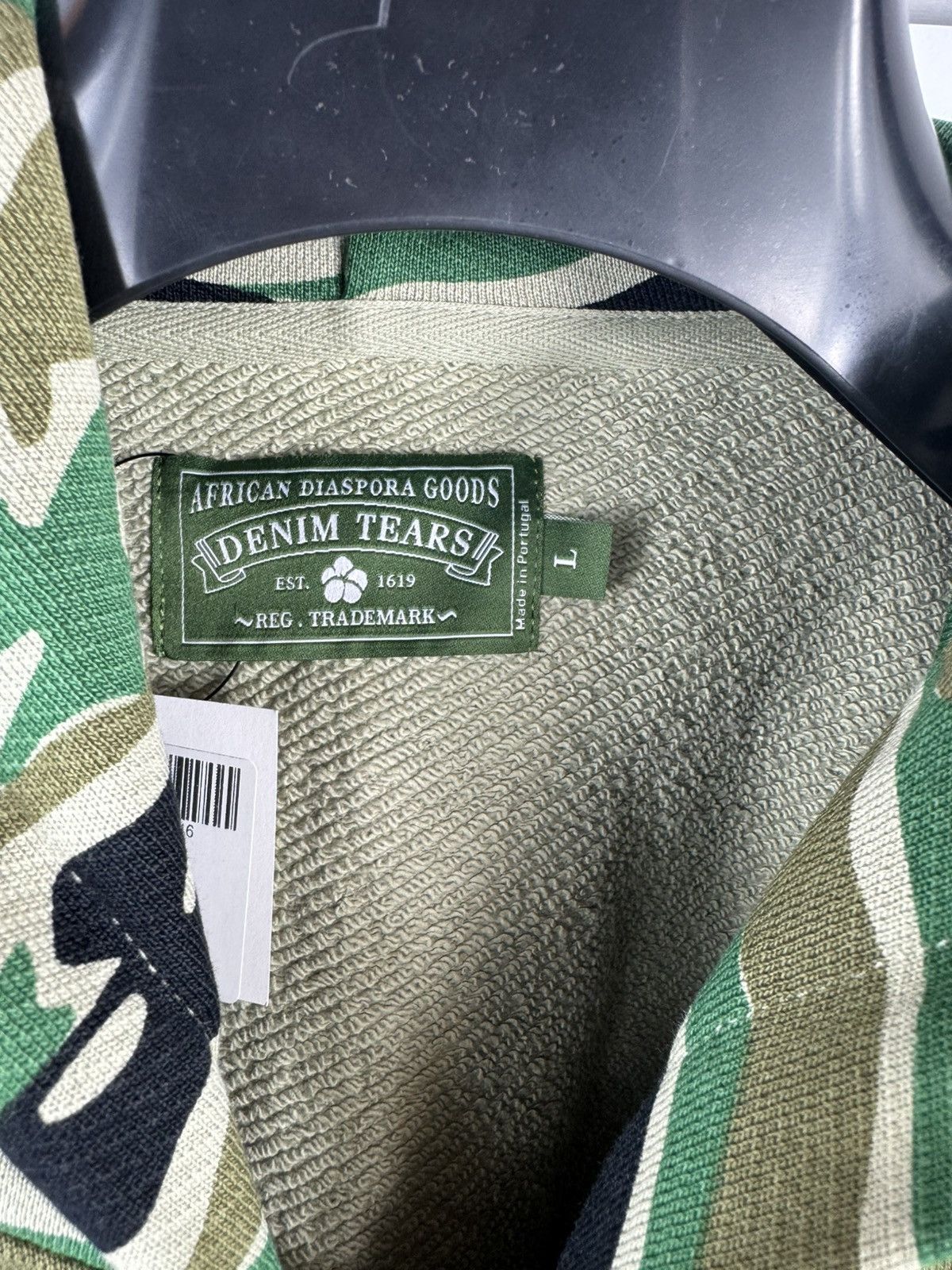 DENIM TEARS Green Camouflage Zip Hoodie Size US L / EU 52-54 / 3 - 4 Thumbnail