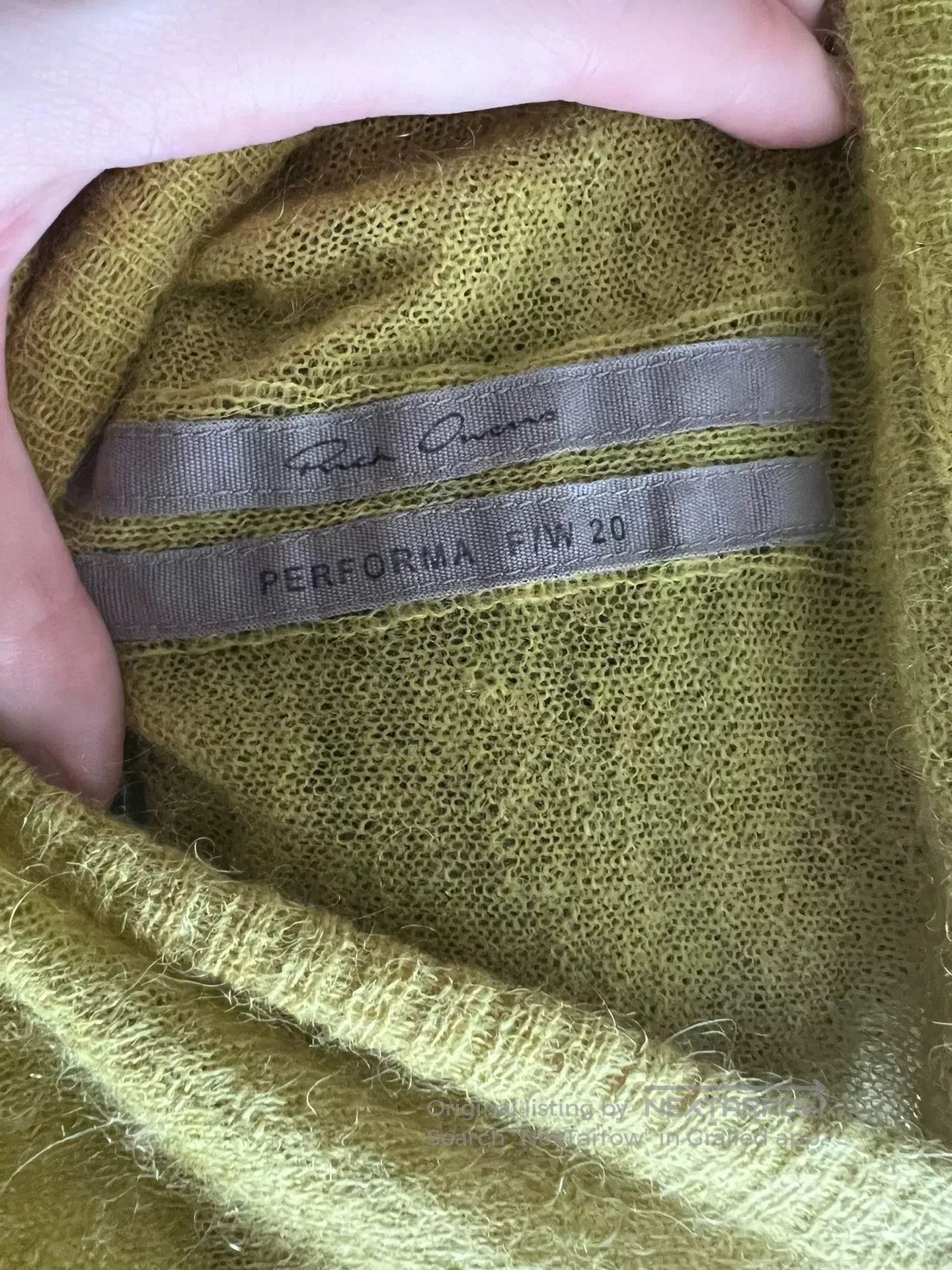 Rick Owens rick owens yellow knitted sweater top. Size XXS / US 00 / IT 34 - 4 Thumbnail