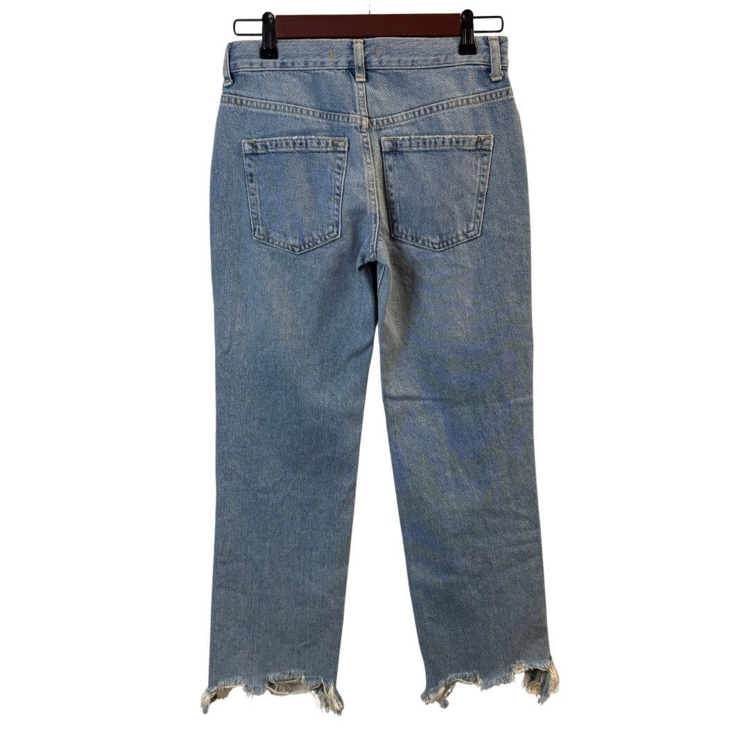 Free People We the Free Women’s Distressed Cropped Jeans Size 24 Size 24" / US 00 / IT 34 - 2 Thumbnail