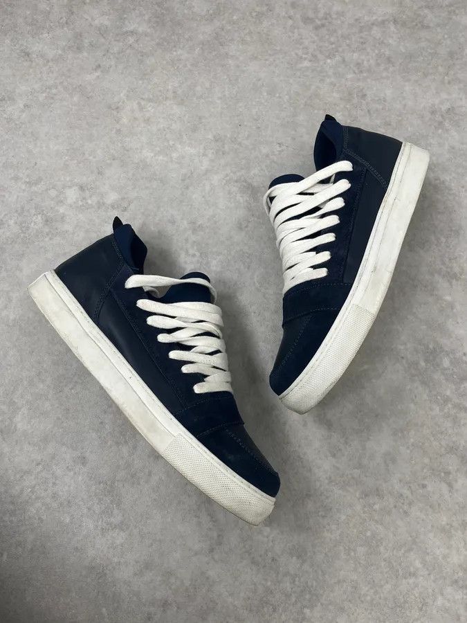 Kris Van Assche Kris Van Assche Navy & White Megalaced Sneakers Size US 9 / EU 42 - 3 Thumbnail