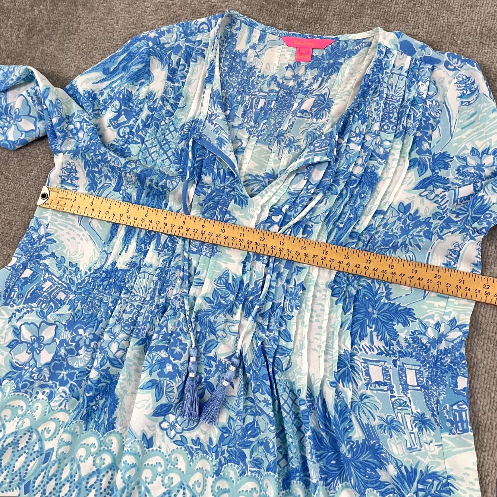 Lilly Pulitzer Lilly Pulitzer Marlina Tunic Top Blouse Womens M Floral Multicolor 3/4 Sleeve V-Neck Casual Beach Classic Tropical Tunic Mens? Size M / US 6-8 / IT 42-44 - 6 Thumbnail