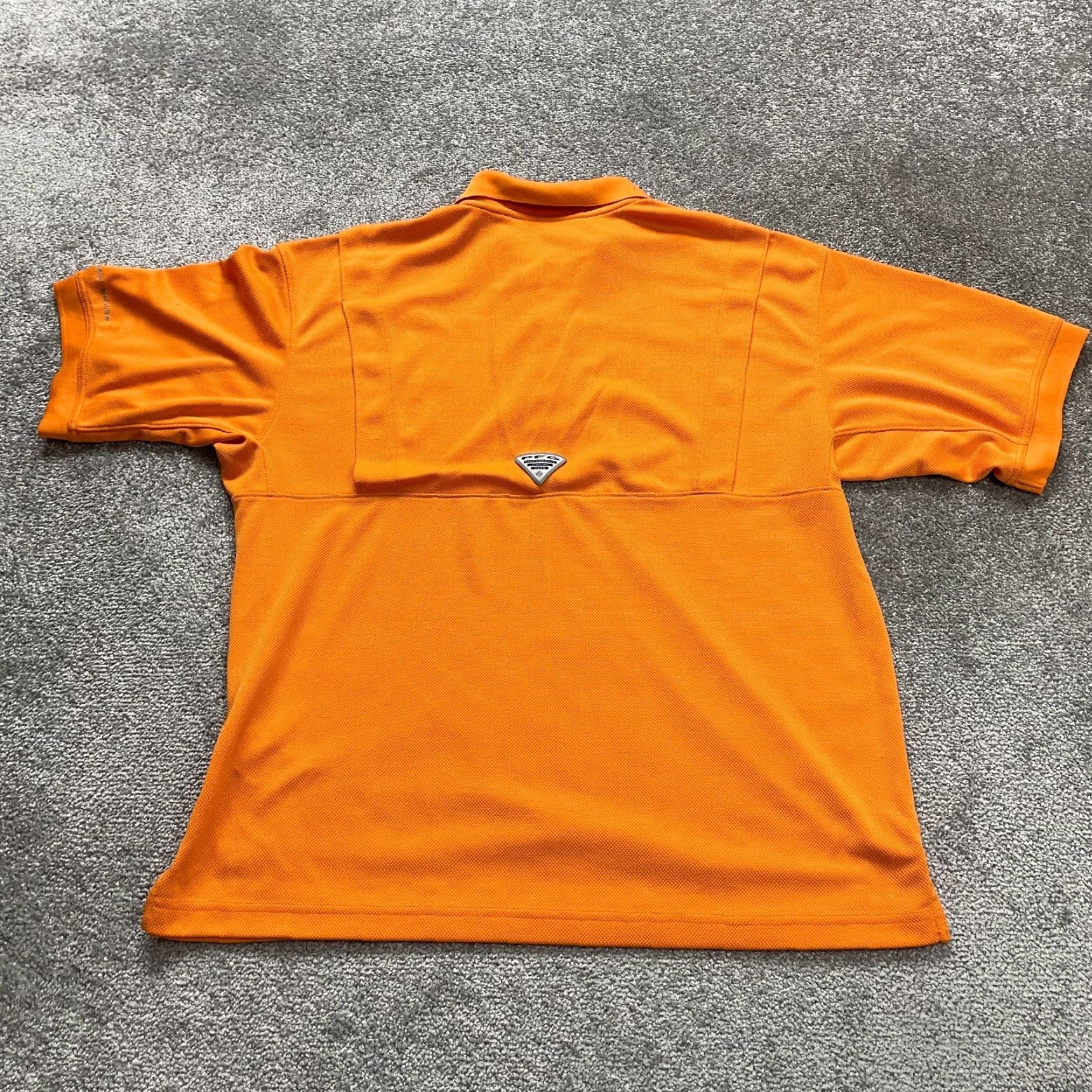 Vintage Columbia Shirt XL Orange PFG Omni Shade Perfect Cast Polo Classic Mens Size US XL / EU 56 / 4 - 2 Thumbnail