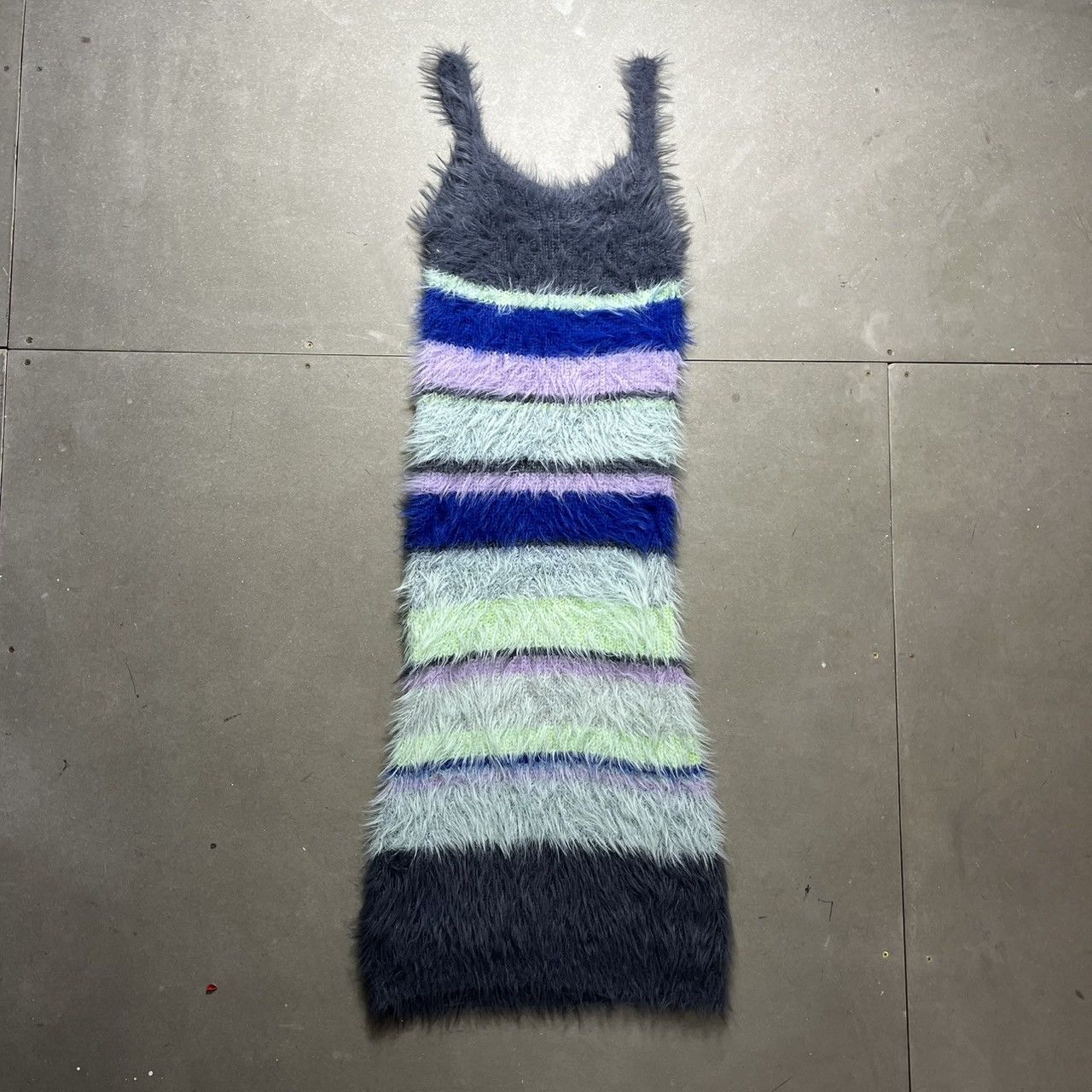 Japanese Brand GRL Japanese Brand Striped Shaggy Knit Dress Size S / US 4 / IT 40 - 11 Thumbnail