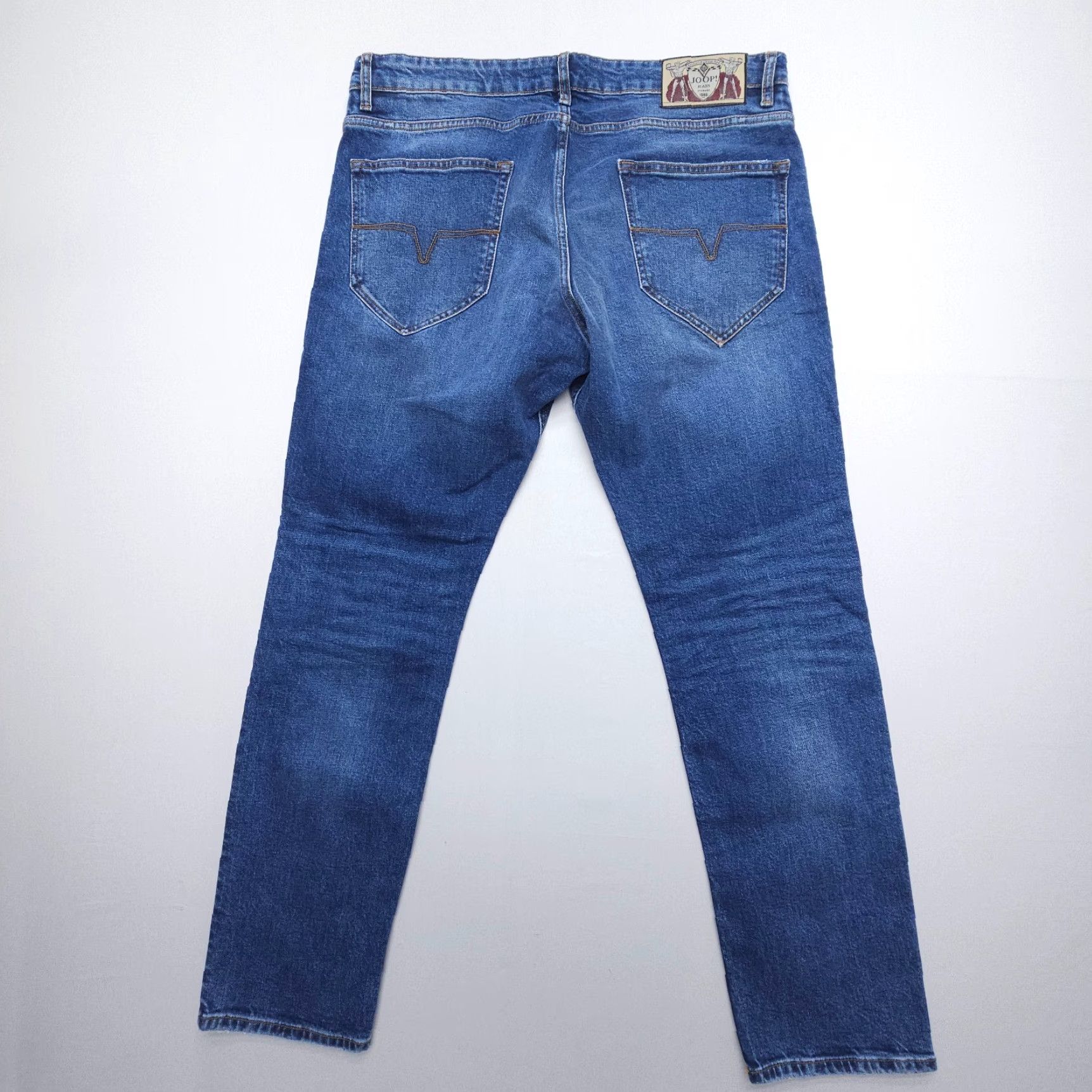 Vintage VINTAGE Joop! Mitch Slim Straight Jeans Mens 38 x 32 Dark Wash Y2K Blue Stretch Modern Size US 38 / EU 54 - 3 Thumbnail