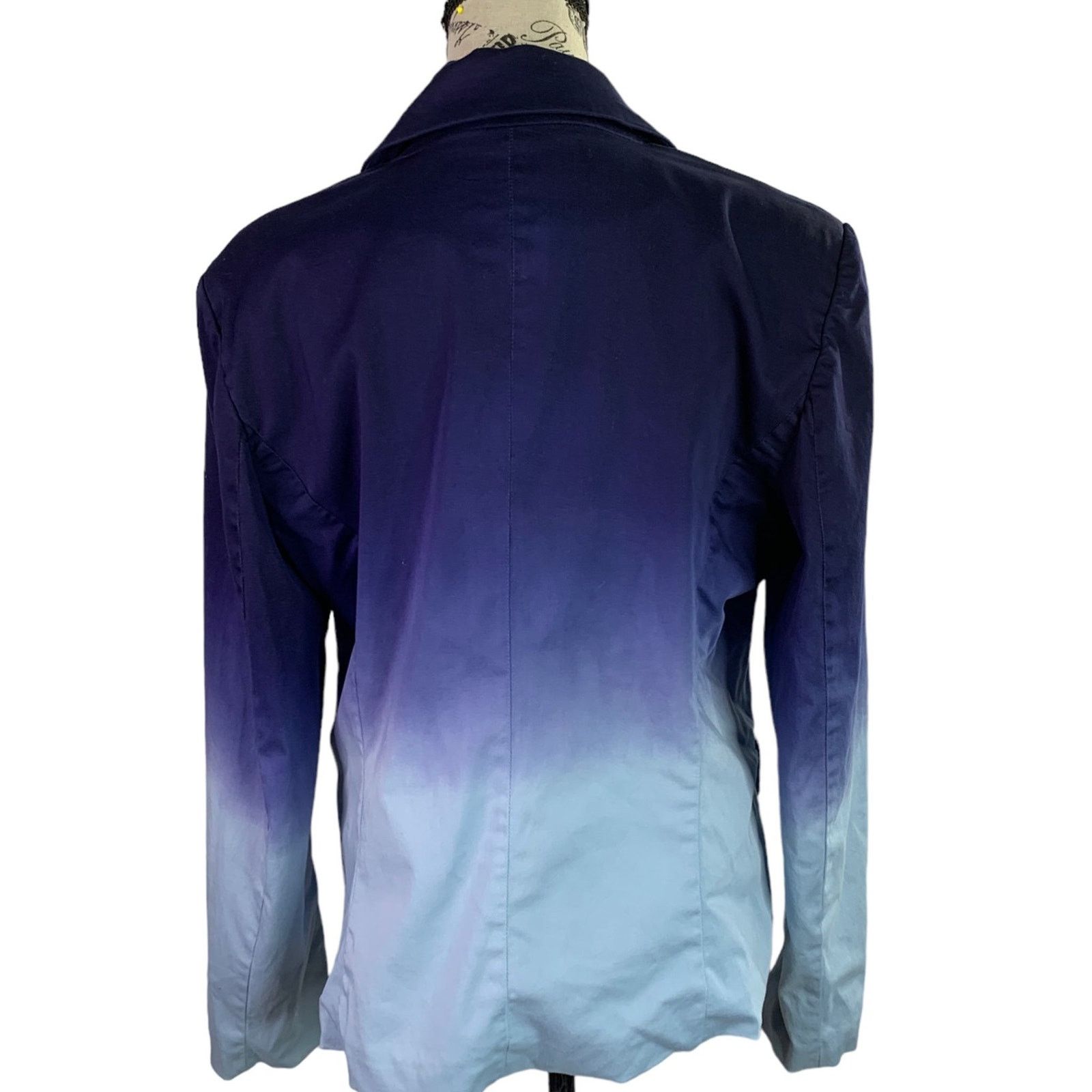 Boston Proper Boston Proper Women Blazer Blue Ambre Polyester Lining Sz 10 Size M / US 6-8 / IT 42-44 - 8 Thumbnail