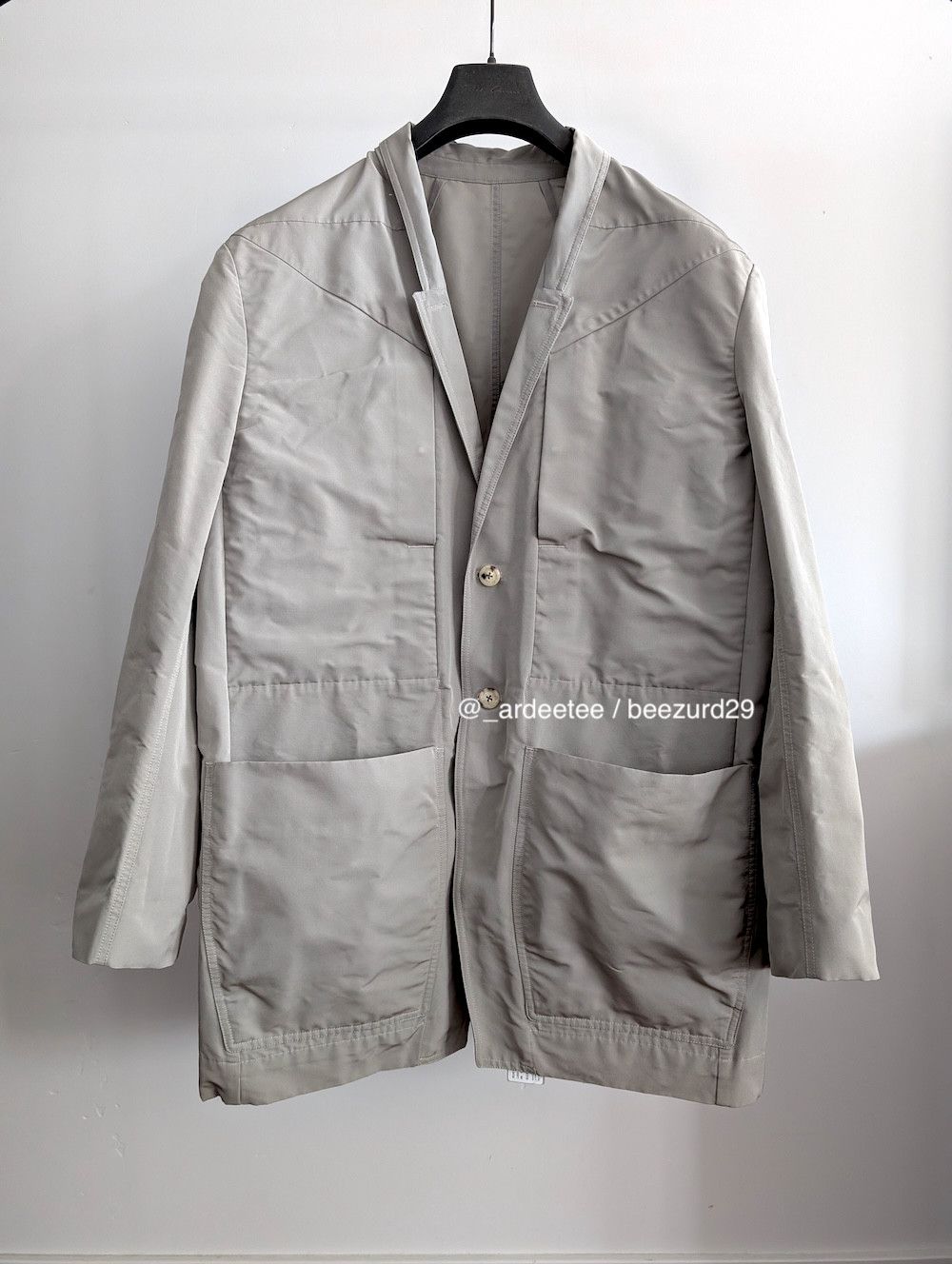 Rick Owens 💥 SAMPLE LIDO JACKET/BLAZER BUFFALO HORN SS24 Size US L / EU 52-54 / 3 - 1 Thumbnail
