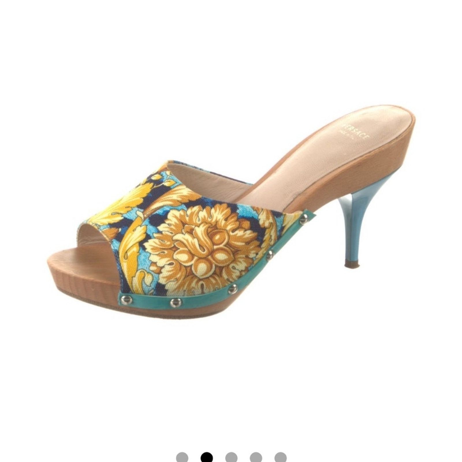 Versace 💎Versace EUC printed heels, size 7, gorgeous! Size US 7 / IT 37 - 2 Thumbnail