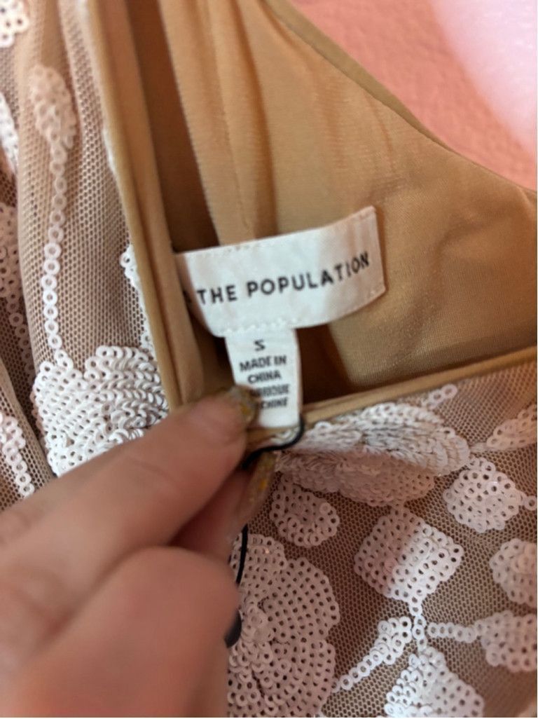 Dress the Population Women's The Population Dress, White, Size S Size S / US 4 / IT 40 - 6 Thumbnail