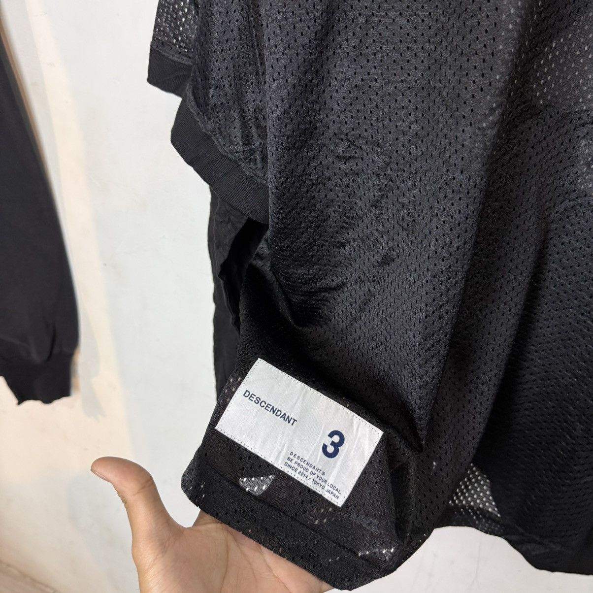 Descendant RARE💥 DESCENDANT 17AW layered mesh football black BTS jin Size US XL / EU 56 / 4 - 6 Thumbnail
