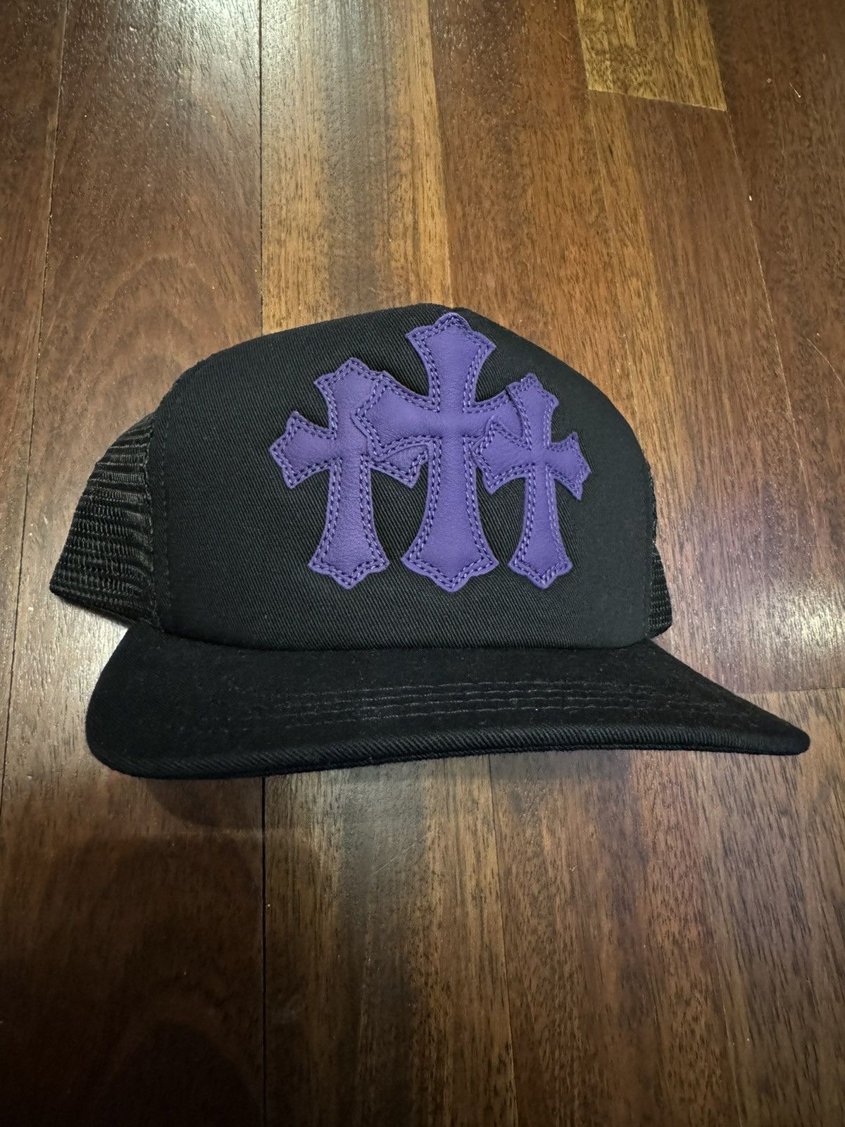 image of Chrome Hearts St. Barths Exclusive “Cemetery” Trucker in Black, Men's