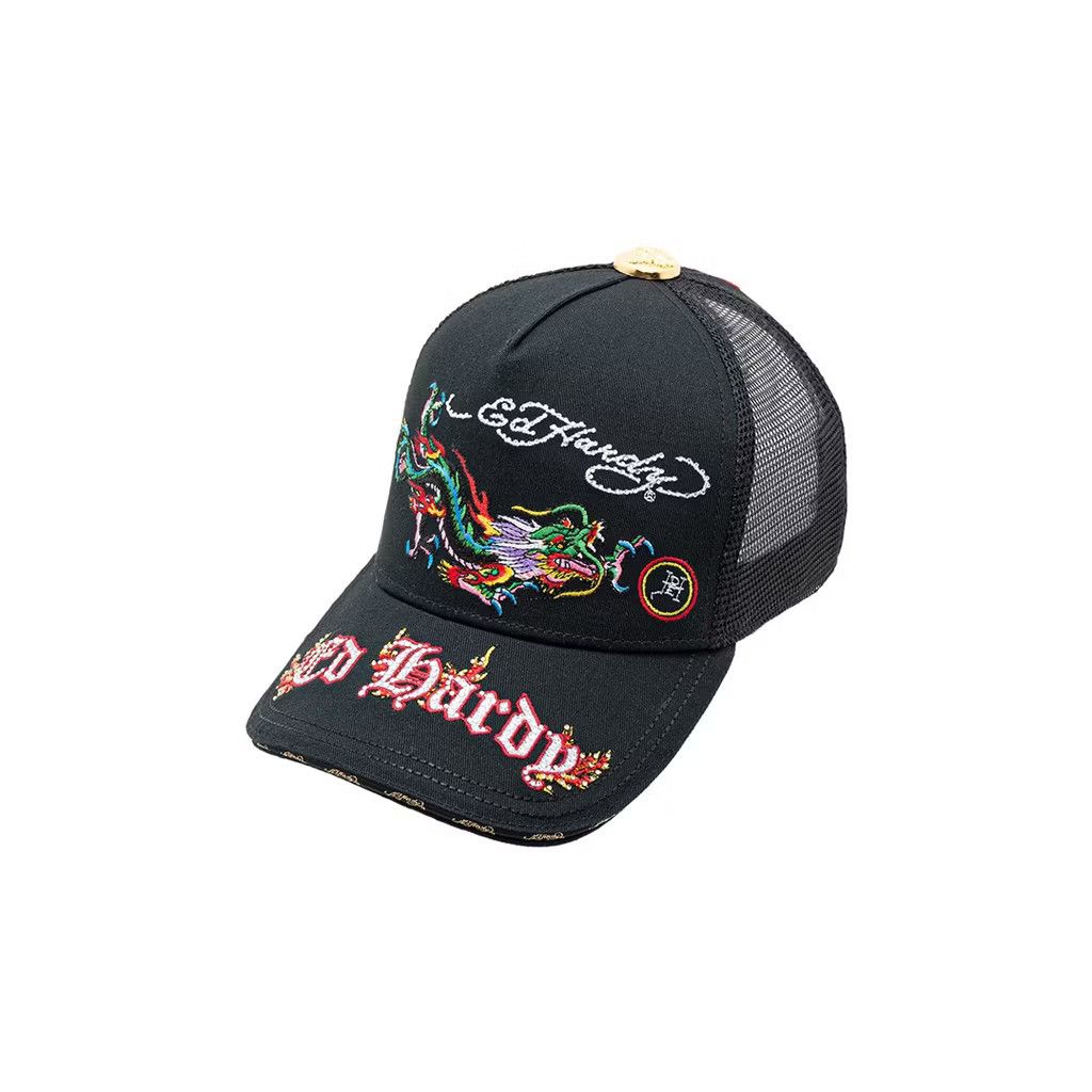 Christian Audigier 💥Ed hardy Majestic dragon Trucker cap Size ONE SIZE - 1 Thumbnail