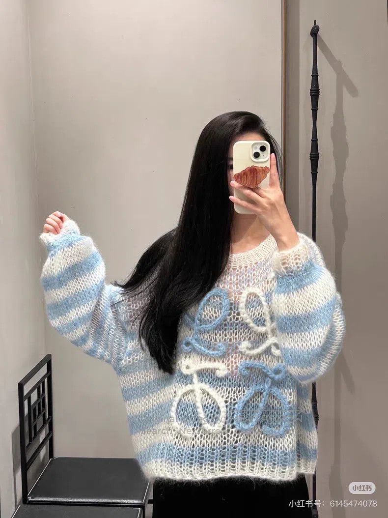 Loewe Loewe Blue Mohair Sweater Size S / US 4 / IT 40 - 6 Thumbnail