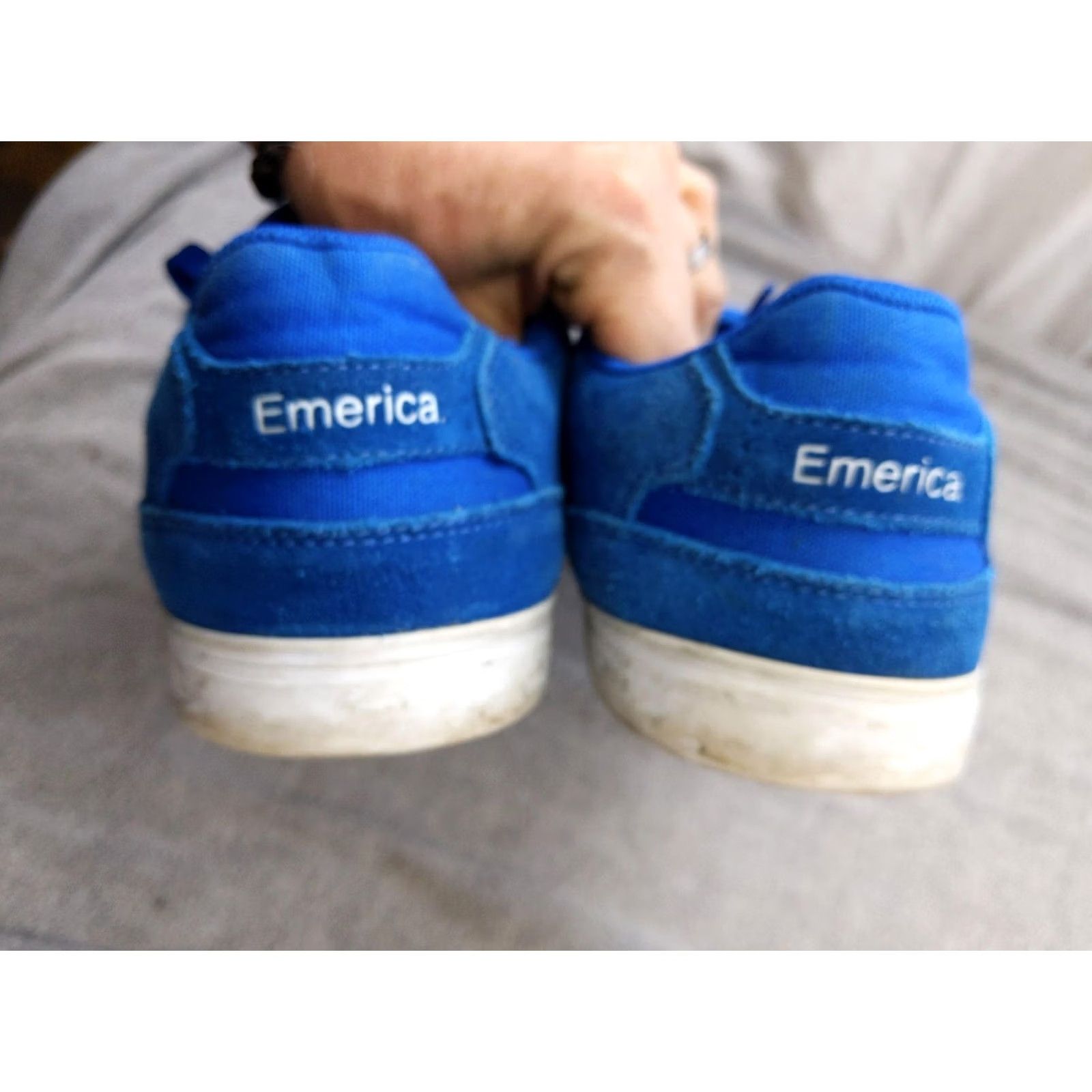 Emerica Emerica The Reynolds Low Vulc Shoes Mens 13 Blue Suede Skate Sneakers Low Top Size US L / EU 52-54 / 3 - 3 Thumbnail