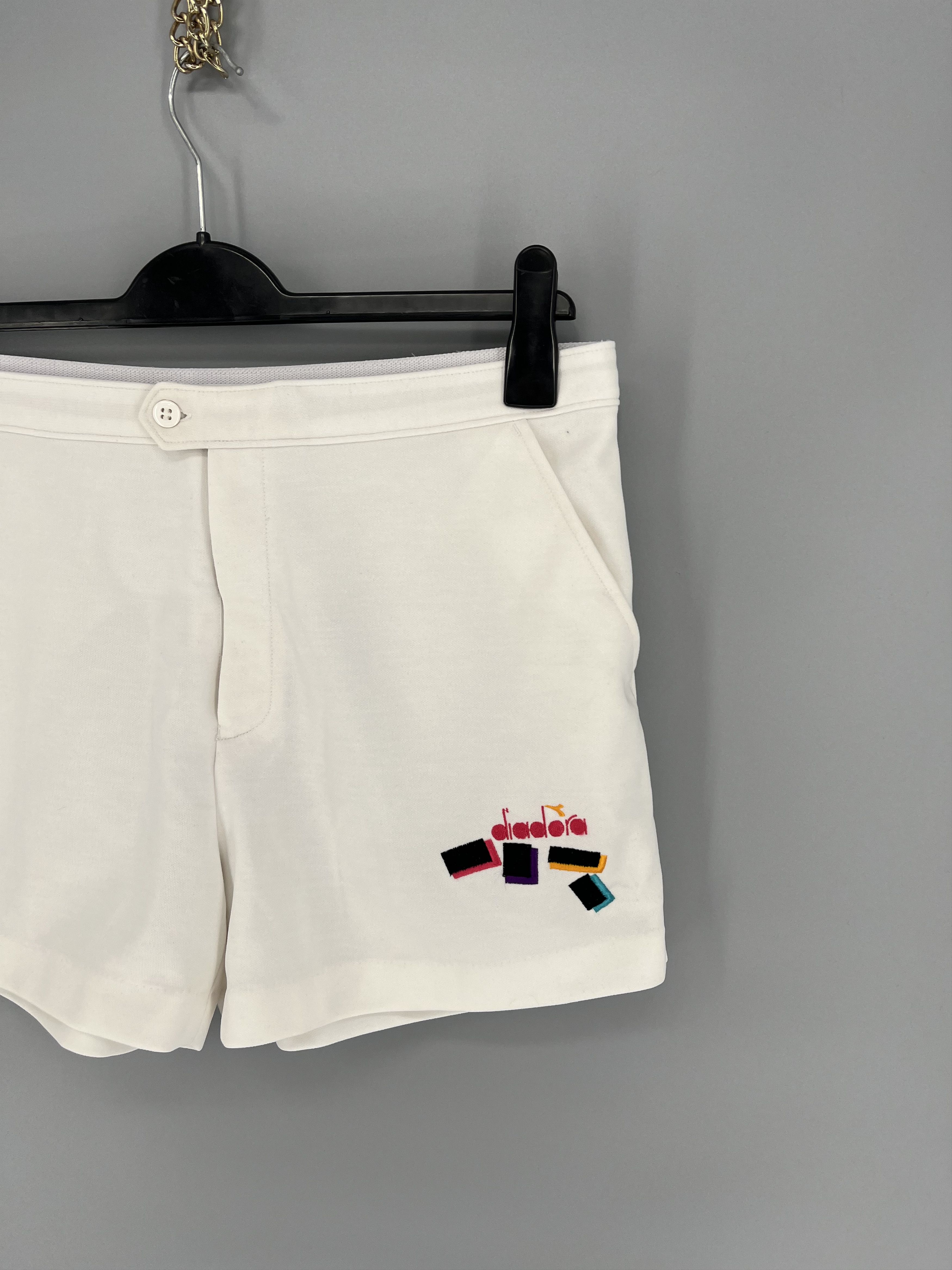 Diadora Vintage 80s Diadora White Vintage Tennis Shorts RARE Luxury Size US 36 / EU 52 - 4 Thumbnail