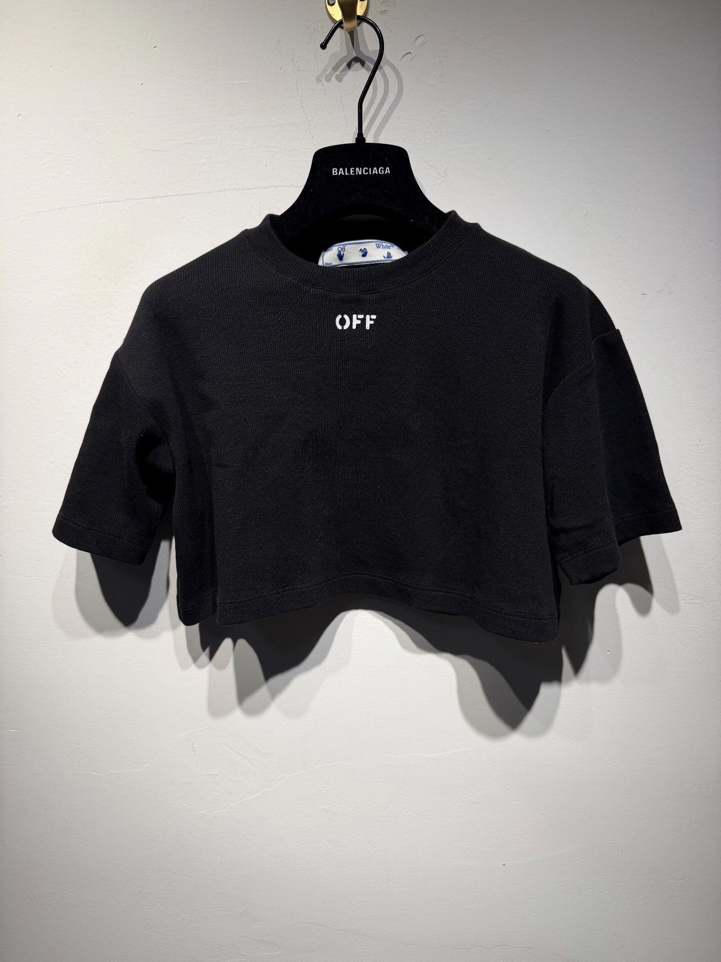 Off-White Off-White Cropped White T-Shirt XS Women Size XS / US 0-2 / IT 36-38 - 1 Thumbnail