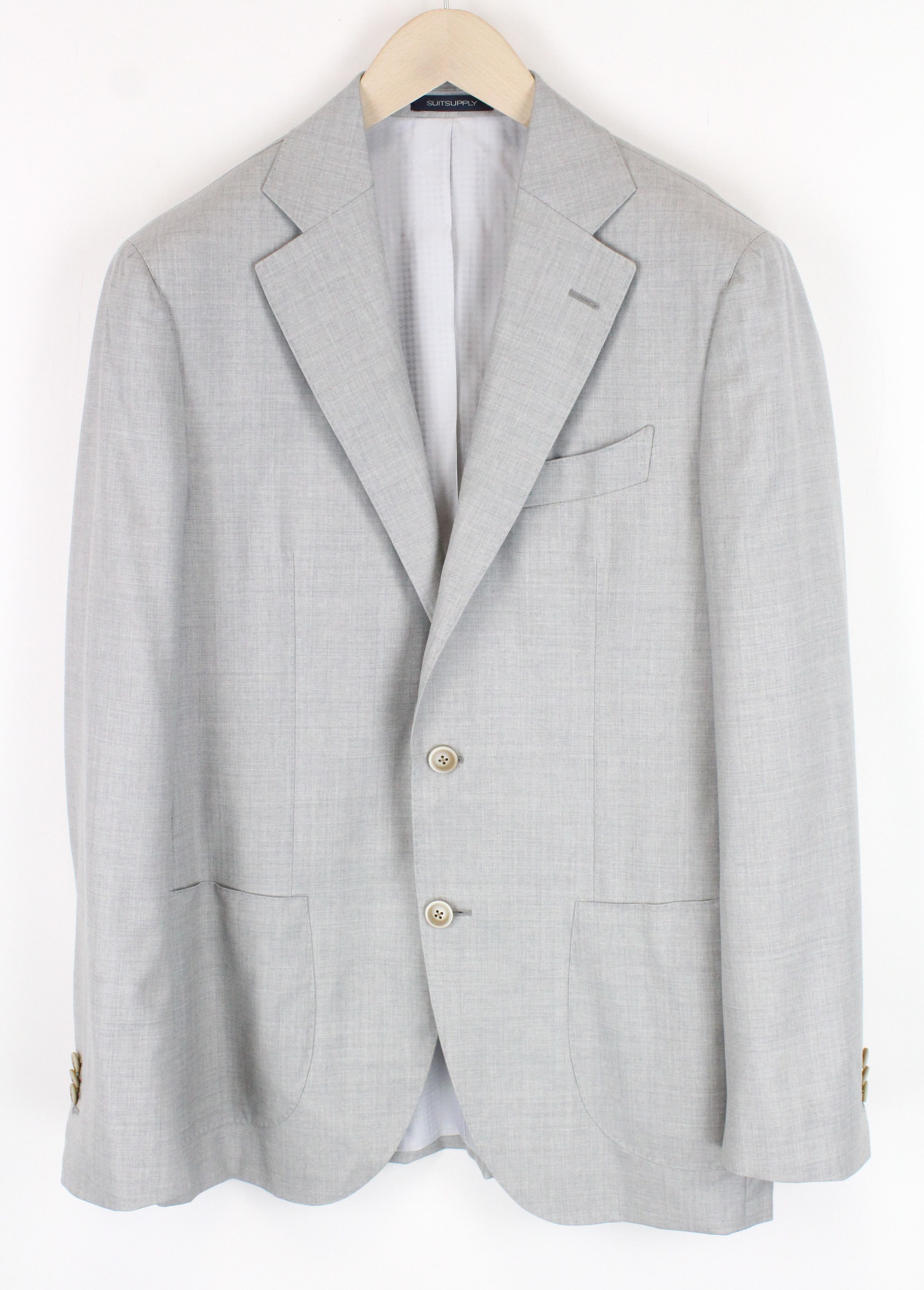 Suitsupply LA SPALLA UK36R Wool Grey Melange Suit 55163 Size 36R - 2 Thumbnail