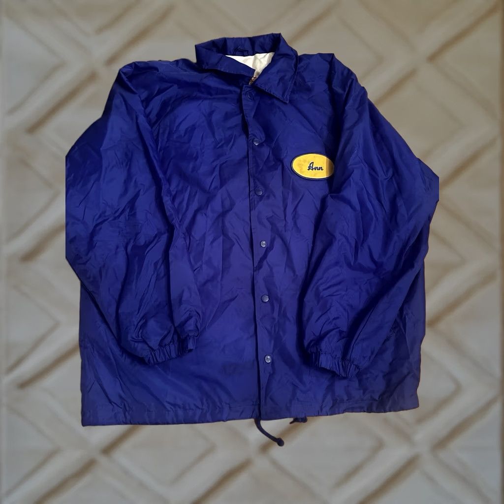 Vintage VINTAGE M & M WINDJACKET XL Blue Nylon Windbreaker Jacket Men Regular Size Coachman Winery Napa Valley Big Mac Size US XL / EU 56 / 4 - 1 Thumbnail