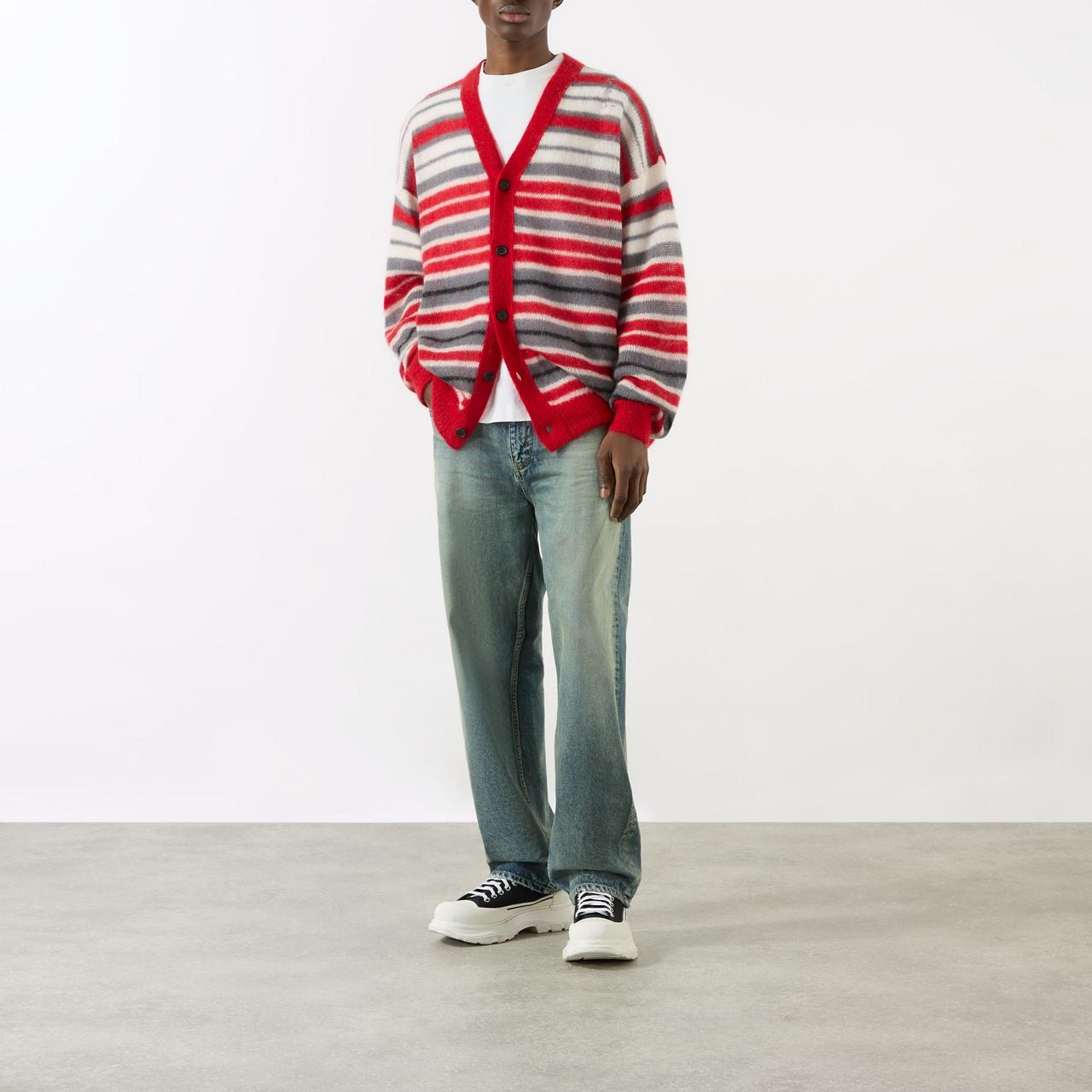 Marni o1f1d3z0326 Striped Knit Cardigan in Multicolor Size US XL / EU 56 / 4 - 2 Thumbnail