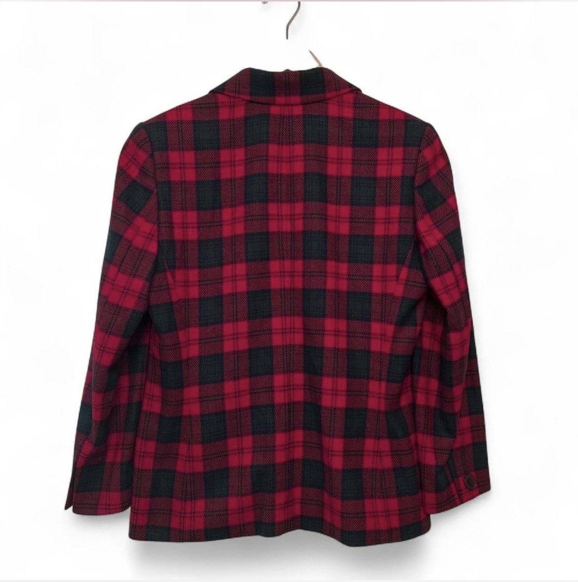 Pendleton Women’s Pendleton Red Plaid 90s Wool Blazer Size M / US 6-8 / IT 42-44 - 3 Thumbnail