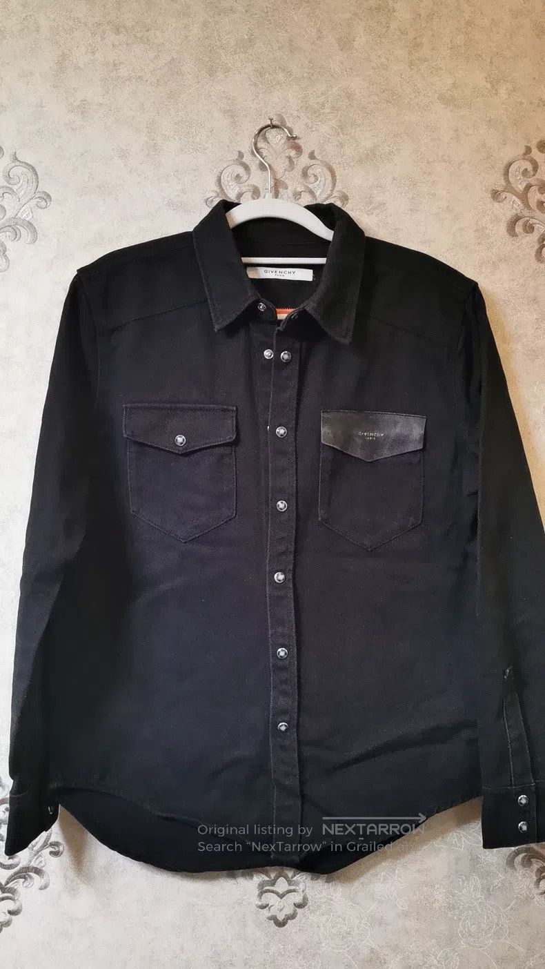 Givenchy Givenchy Black denim shirt with classic double pockets Size US M / EU 48-50 / 2 - 1 Thumbnail