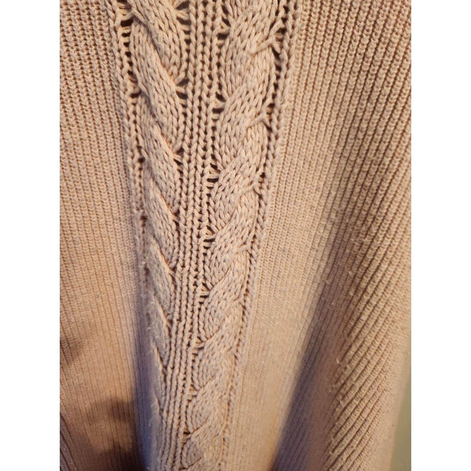Avenue VINTAGE? No. Avenue Pink Cable-Knit Sweater Long Sleeve 2X Pullover Womens Plus Size V-Neck Knit Shirt? Size XXL / US 16-18 / IT 52-54 - 3 Thumbnail