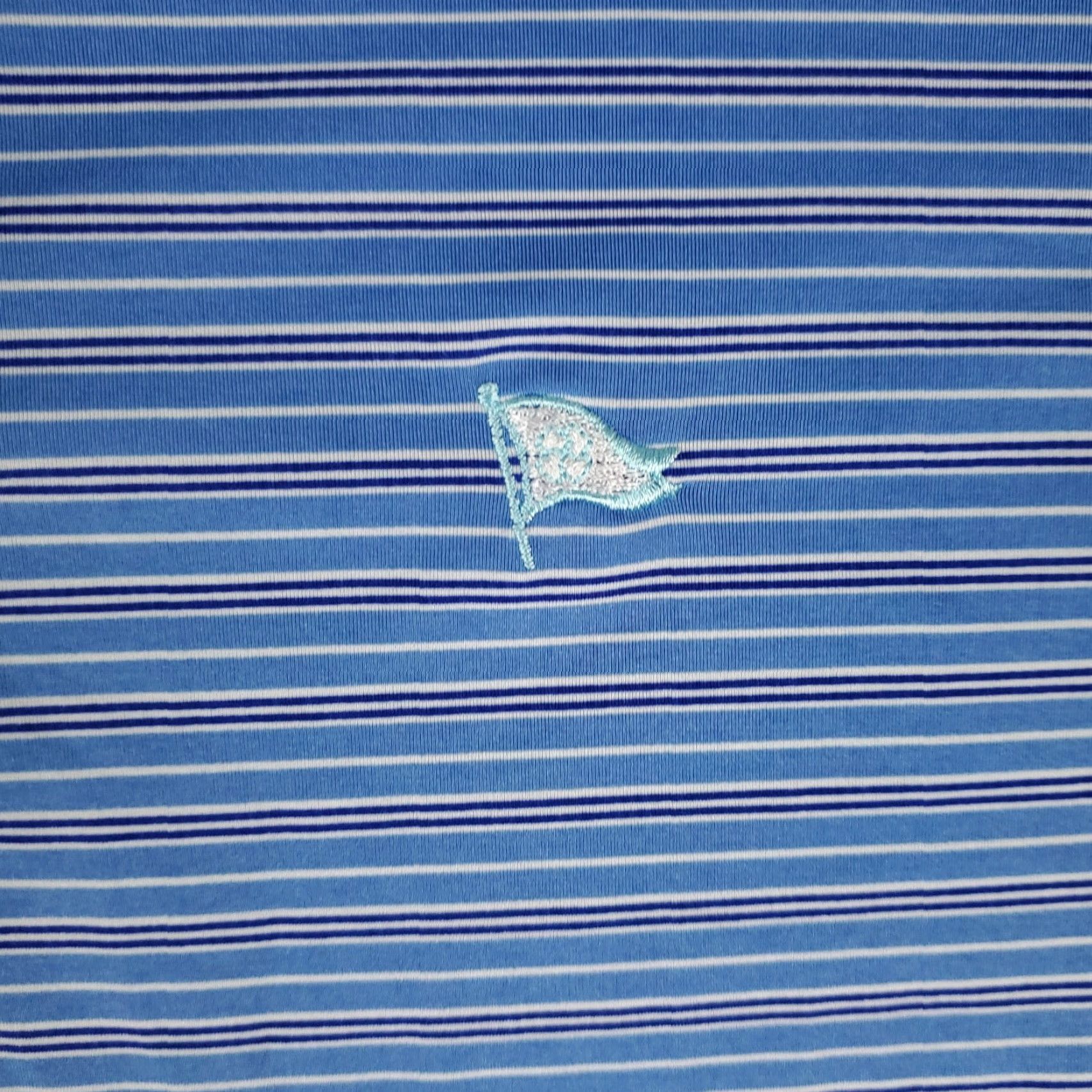 Vintage B Draddy Polo Shirt Mens Small Blue Striped Sports Shirt Polo Short Sleeve Casual Modern Preppy Size US S / EU 44-46 / 1 - 3 Thumbnail