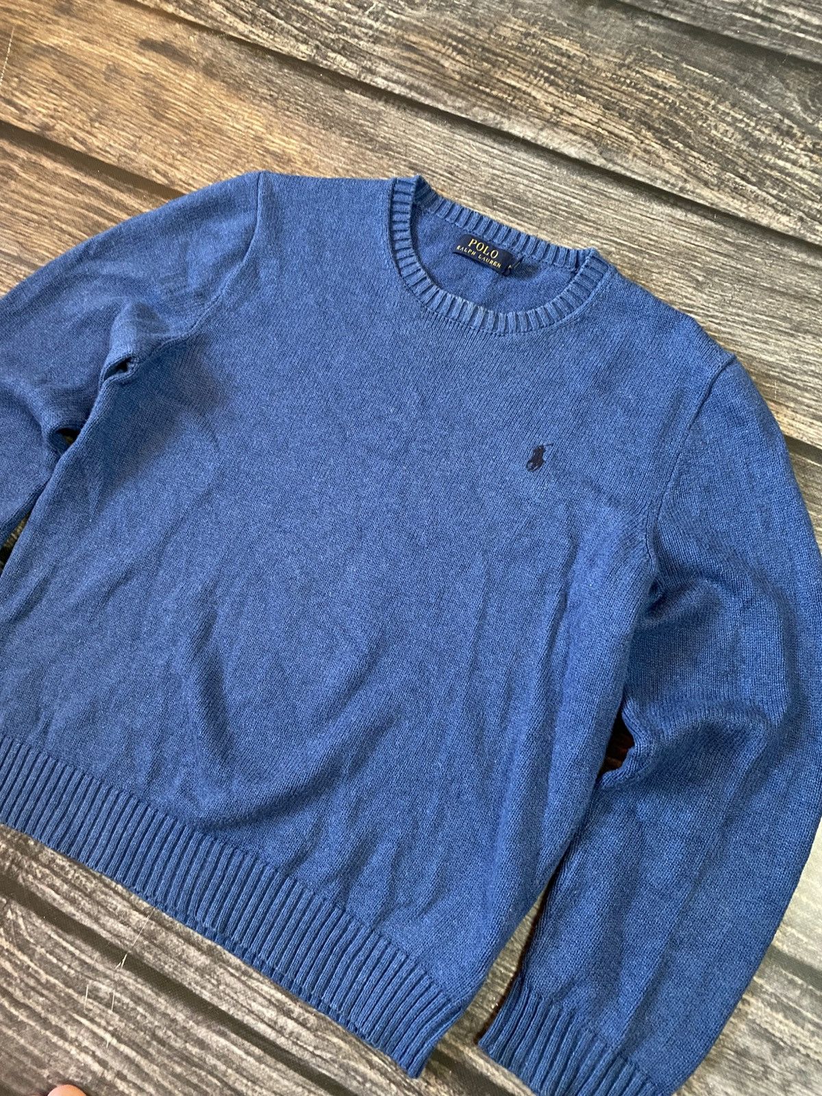 Polo Ralph Lauren Ralph Lauren Basic Vintage Blue Knited Sweater Size US M / EU 48-50 / 2 - 2 Thumbnail