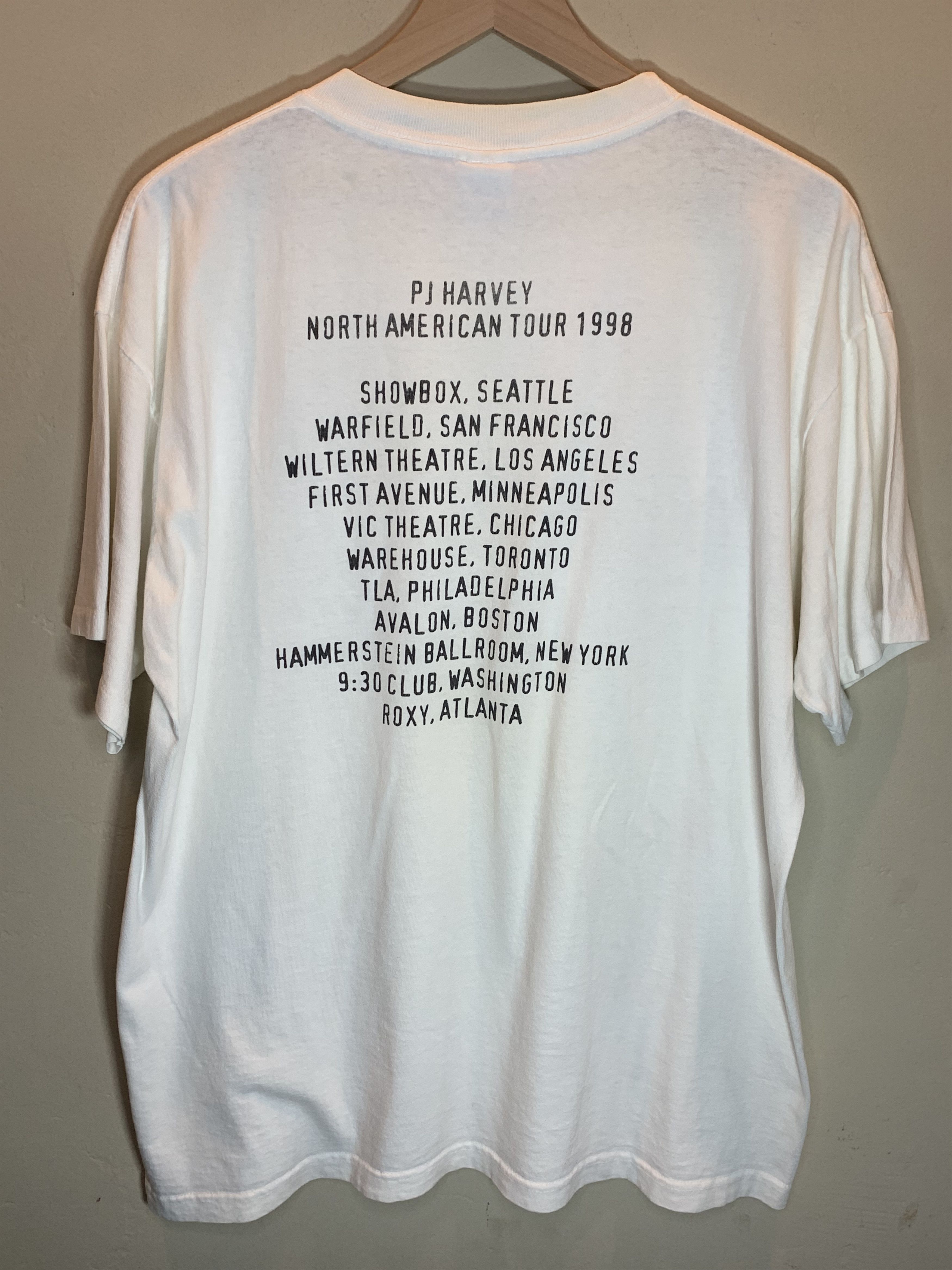 Band Tees *RARE* Vintage 90’s PJ Harvey Tour Single Stitch T-Shirt Size US XL / EU 56 / 4 - 3 Thumbnail