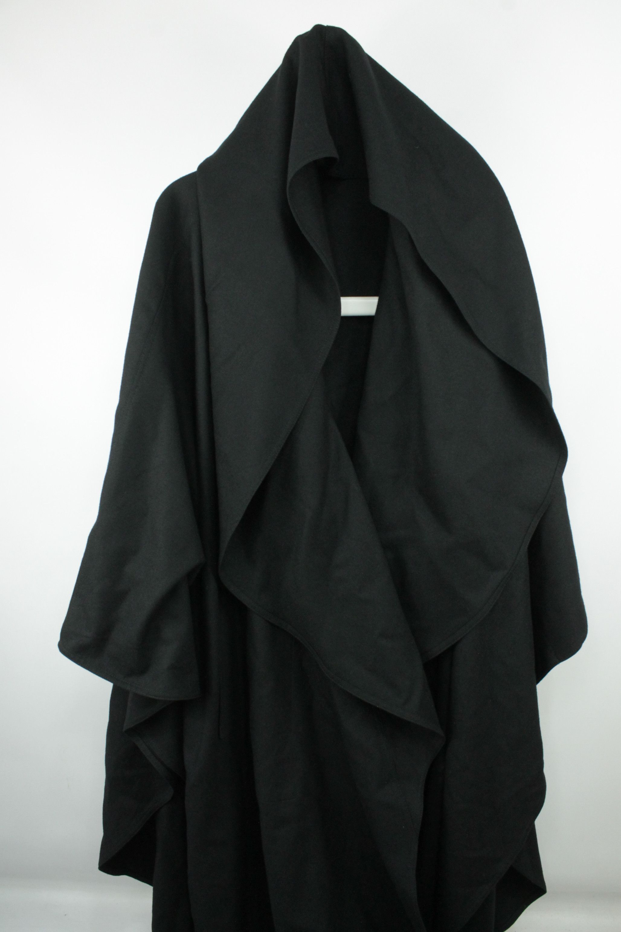 Louis Feraud Vintage 1980 Louis Feraud Black Wool Hooded Cape Coat Size M / US 6-8 / IT 42-44 - 1 Thumbnail