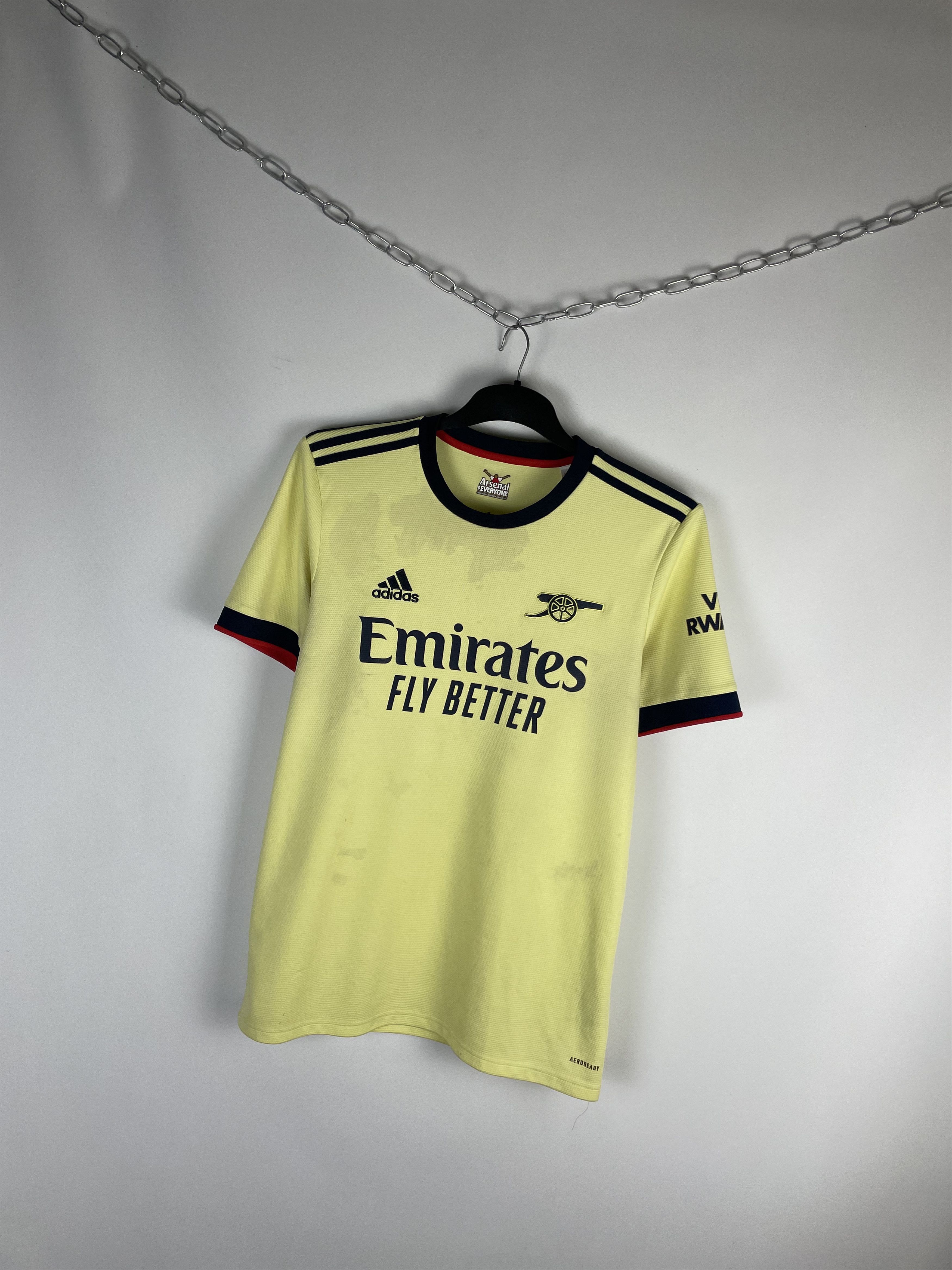 Adidas Adidas Arsenal 2021/2022 Away Jersey Tshirt Tee Yellow Size US L / EU 52-54 / 3 - 2 Thumbnail