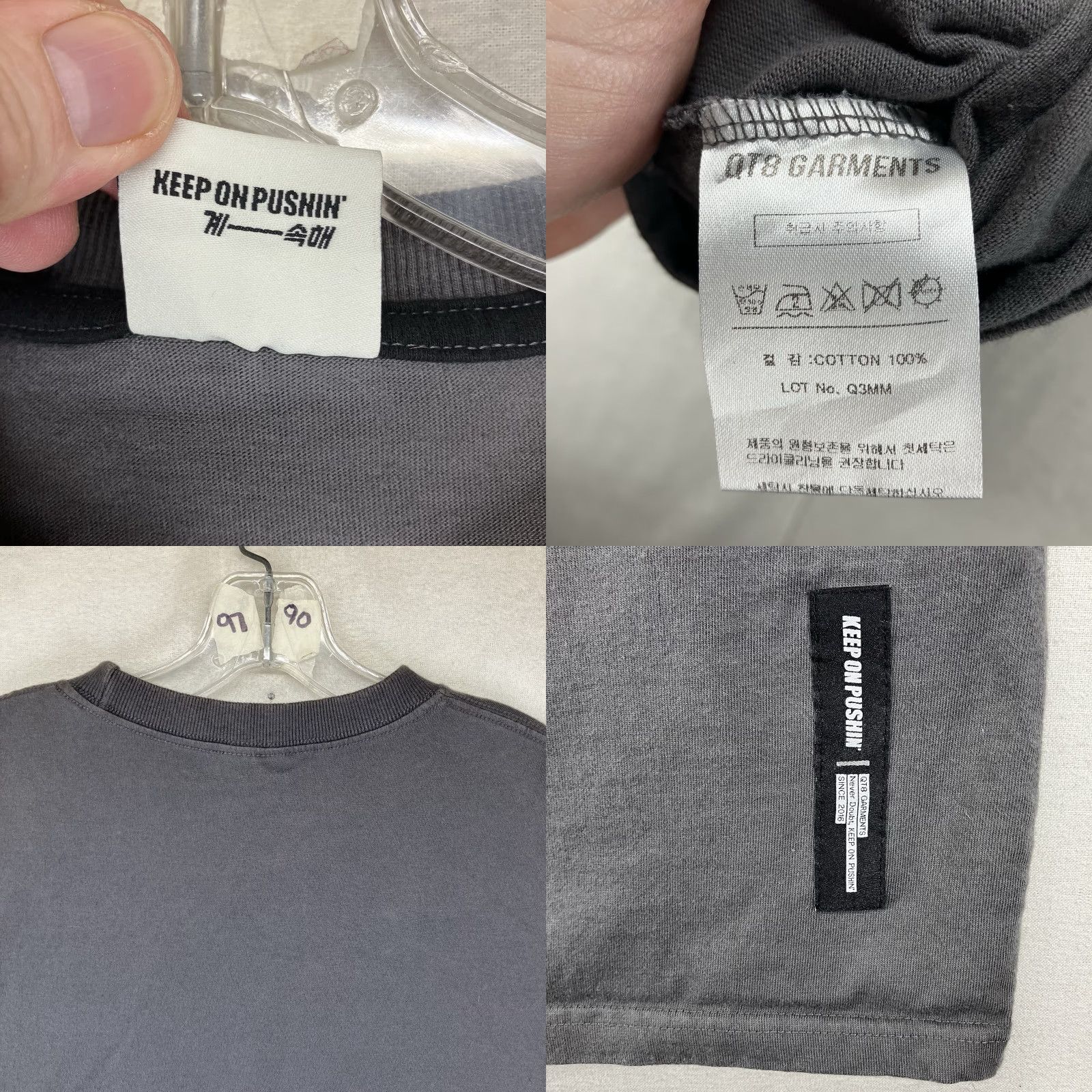 Vintage MUSINSA Cat T Shirt Mens Medium QT8 Garments Crew Neck Short Sleeve Gray Heavyweight Cotton Jersey Logo All Seasons Hip Hop Streetwear Size US M / EU 48-50 / 2 - 9 Thumbnail