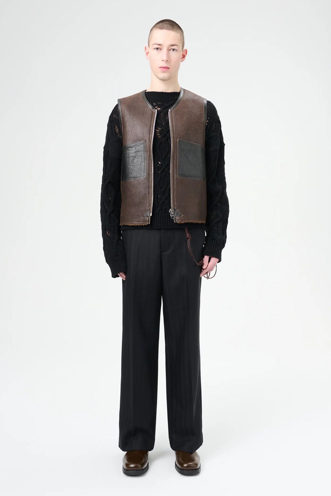 Our Legacy OUR LEGACY REVERSIBLE SHEARLING VEST, Rustic Grain Brown Size US S / EU 44-46 / 1 - 1 Thumbnail