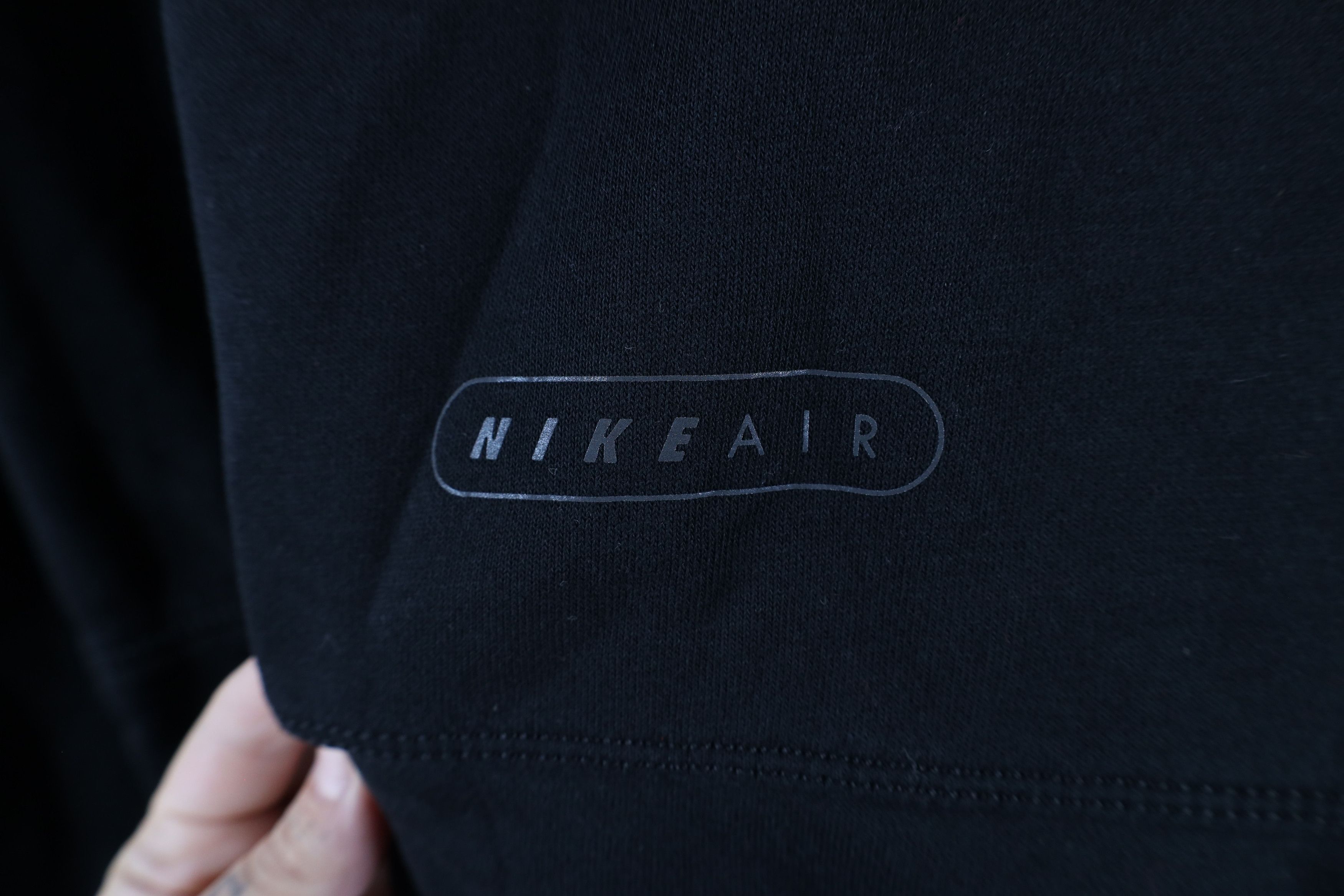 Nike × Vintage Vintage Nike Air Out Reflective Big Swoosh Hoodie Black Size US M / EU 48-50 / 2 - 14 Thumbnail