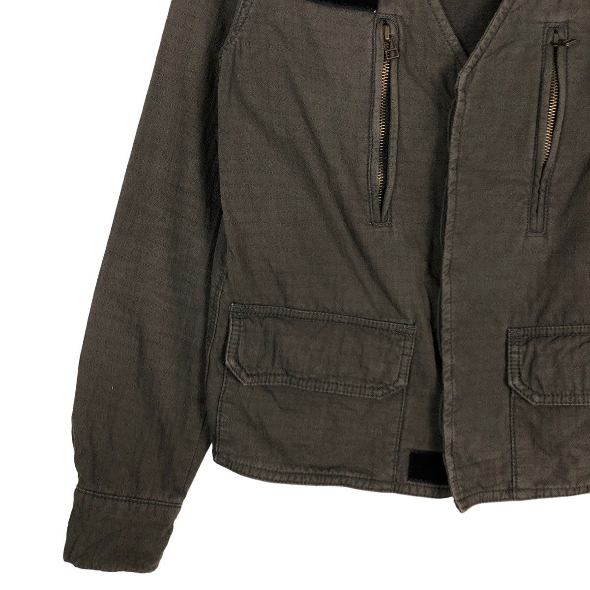 Japanese Brand 🔥CROPPED BIKER JACKET BONDAGE MILITARY NU JAPAN Size US M / EU 48-50 / 2 - 4 Thumbnail