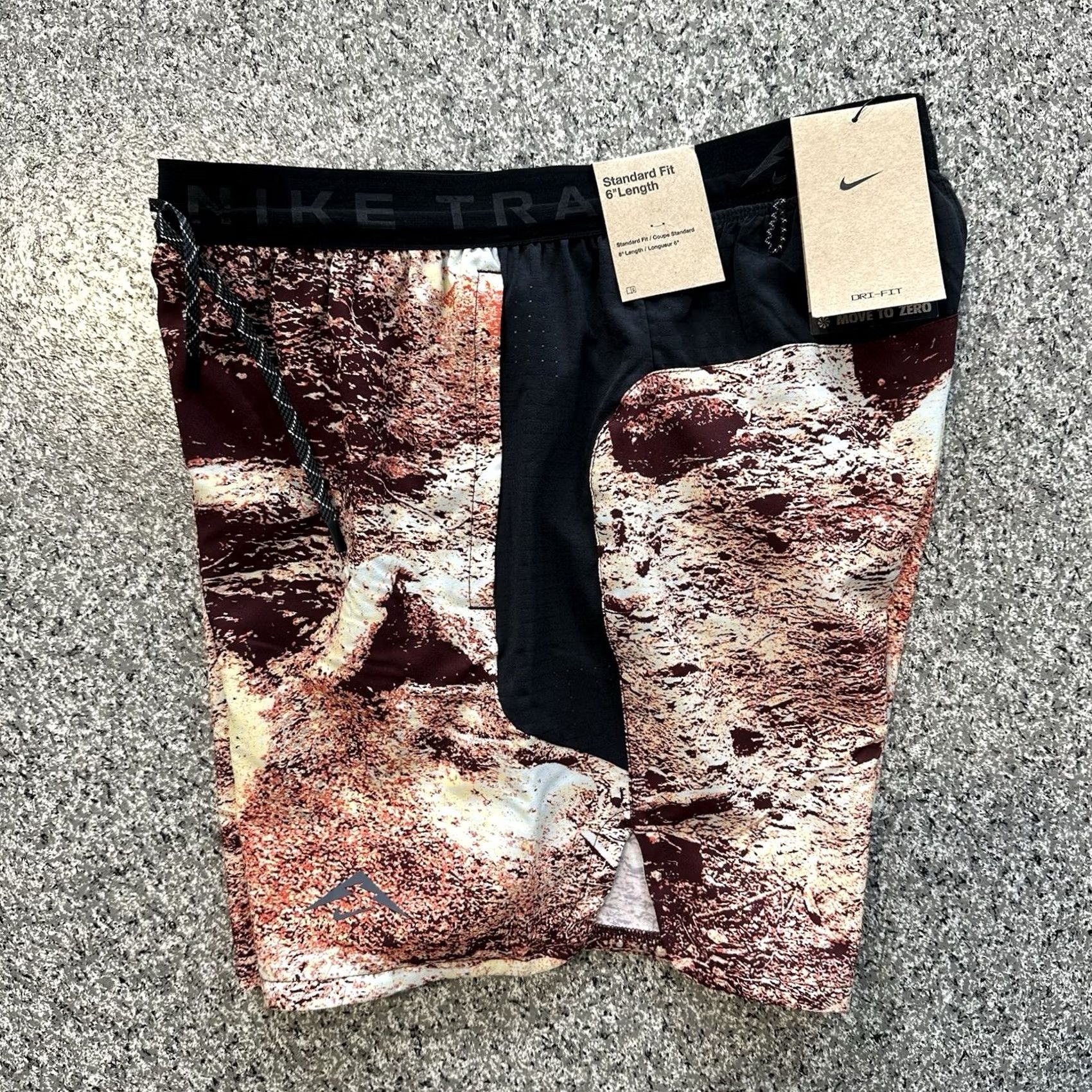 Nike Nike Trail Shorts Running 6” Mens S Brown Dri Fit Lined HV2162-133 AOP Outdoor Size US 29 - 5 Thumbnail