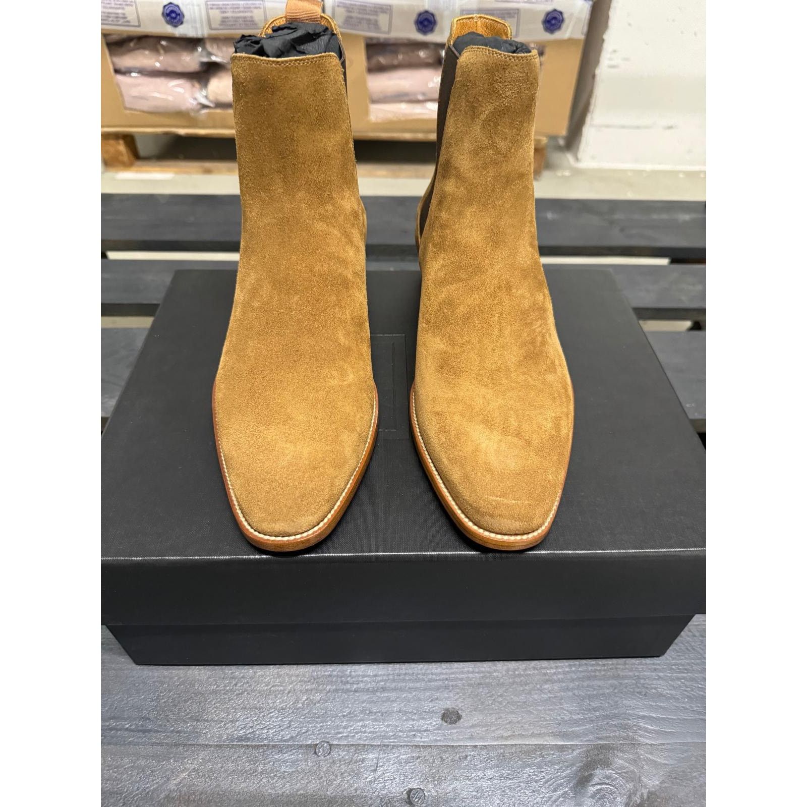 Saint Laurent Paris o1alsimx924 375680 Suede Chelsea Boots in Brown Size US 7.5 / EU 40-41 - 7 Thumbnail