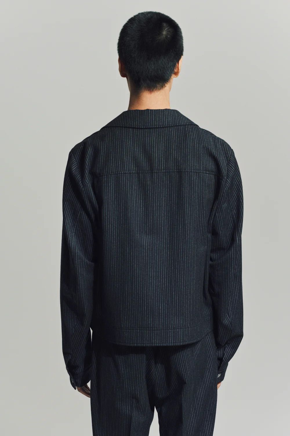 Amiri oc11z0126 Pinstripe Cadet Jacket in Black Size US XL / EU 56 / 4 - 4 Thumbnail