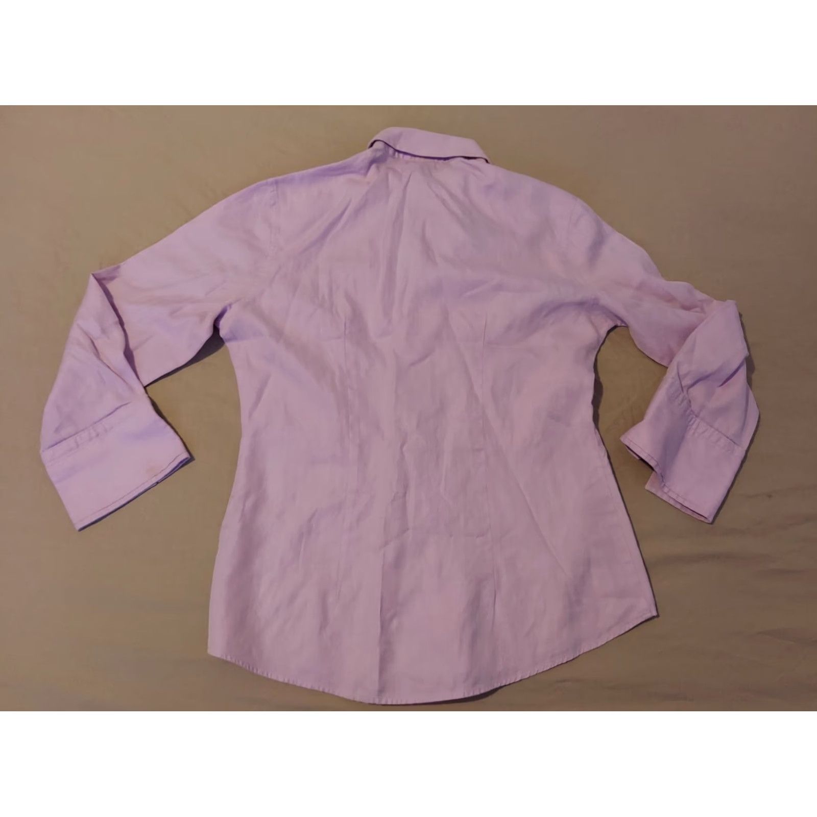 Vintage Womens Hawes & Curtis Dress Shirt 8 Purple Cotton Button-Up Long Sleeve Mens? Size M / US 6-8 / IT 42-44 - 5 Thumbnail