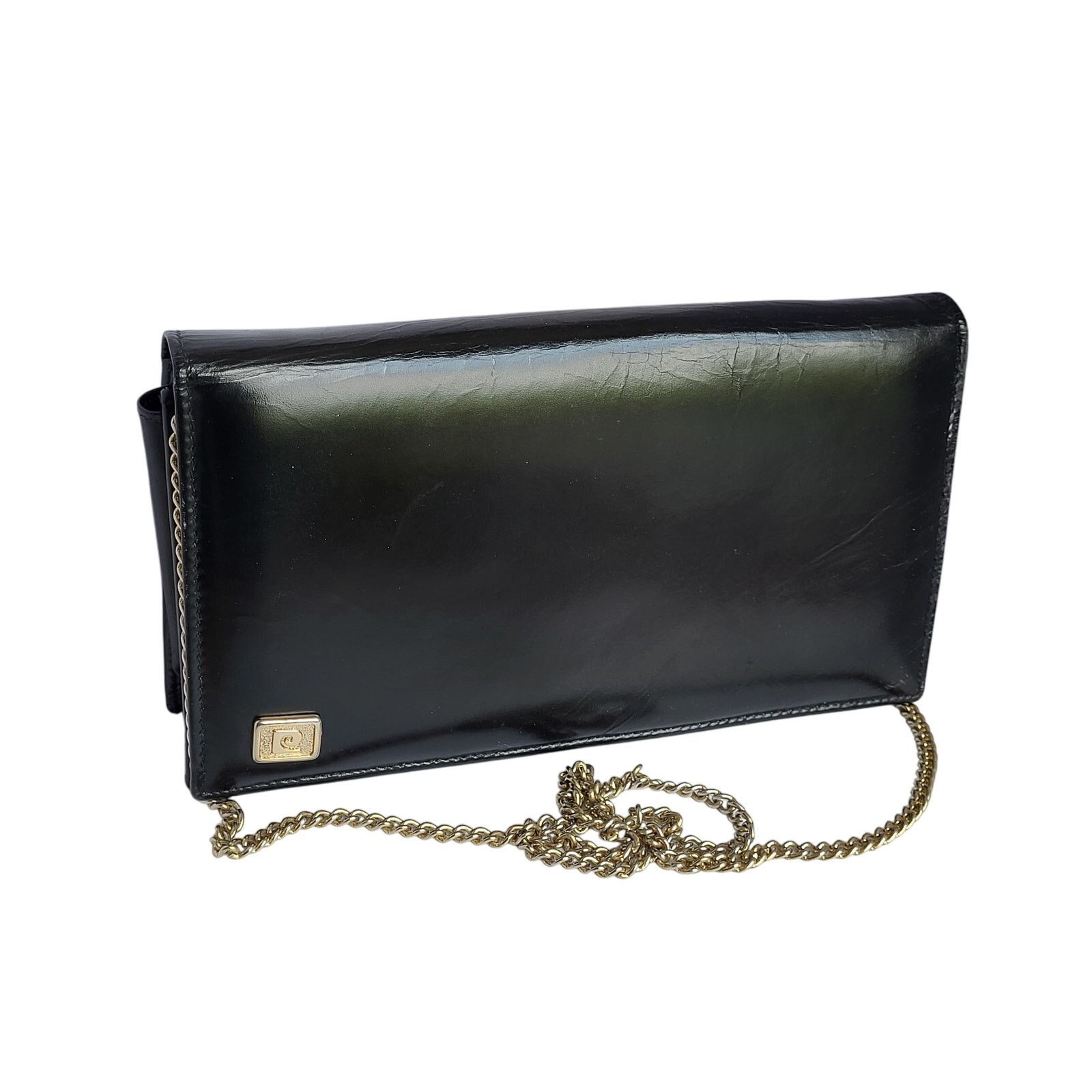 Pierre Cardin Vintage Pierre Cardin Clutch Shoulder Bag Black Leather 70s Size ONE SIZE - 1 Thumbnail