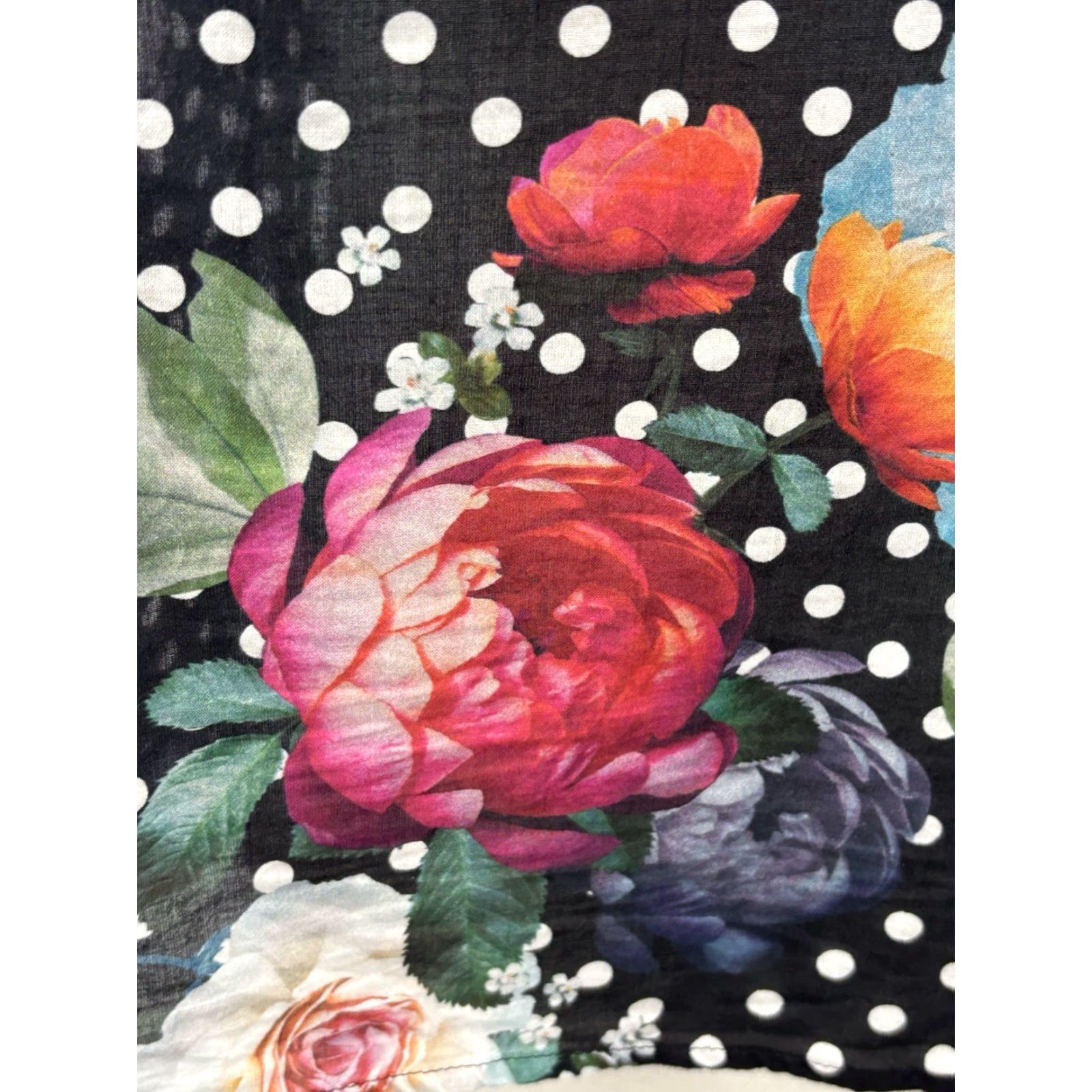 Johnny Was Johnny Was Floral Polka Dot Shirt Top Women's Small Multicolor Puff Sleeve Square Neck Embroidered Regular Fit Size S / US 4 / IT 40 - 6 Thumbnail