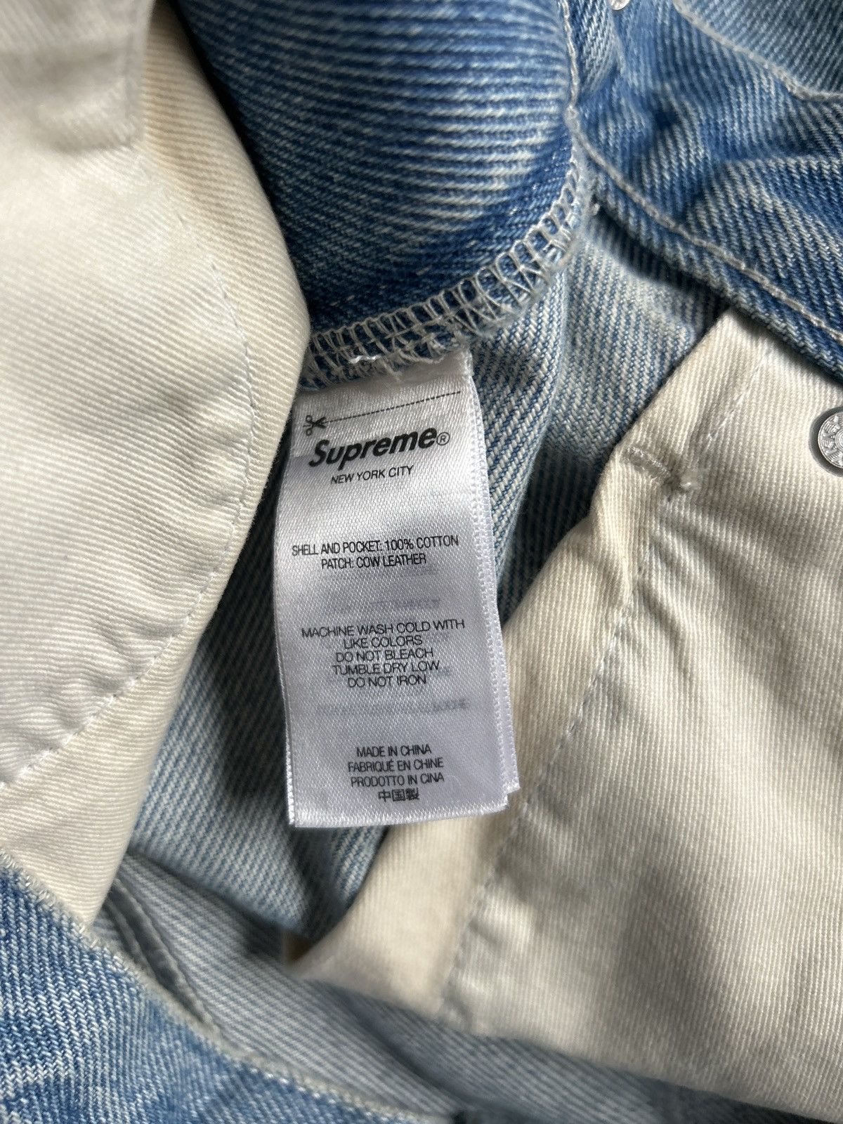 Script Baggy Denim Shorts
