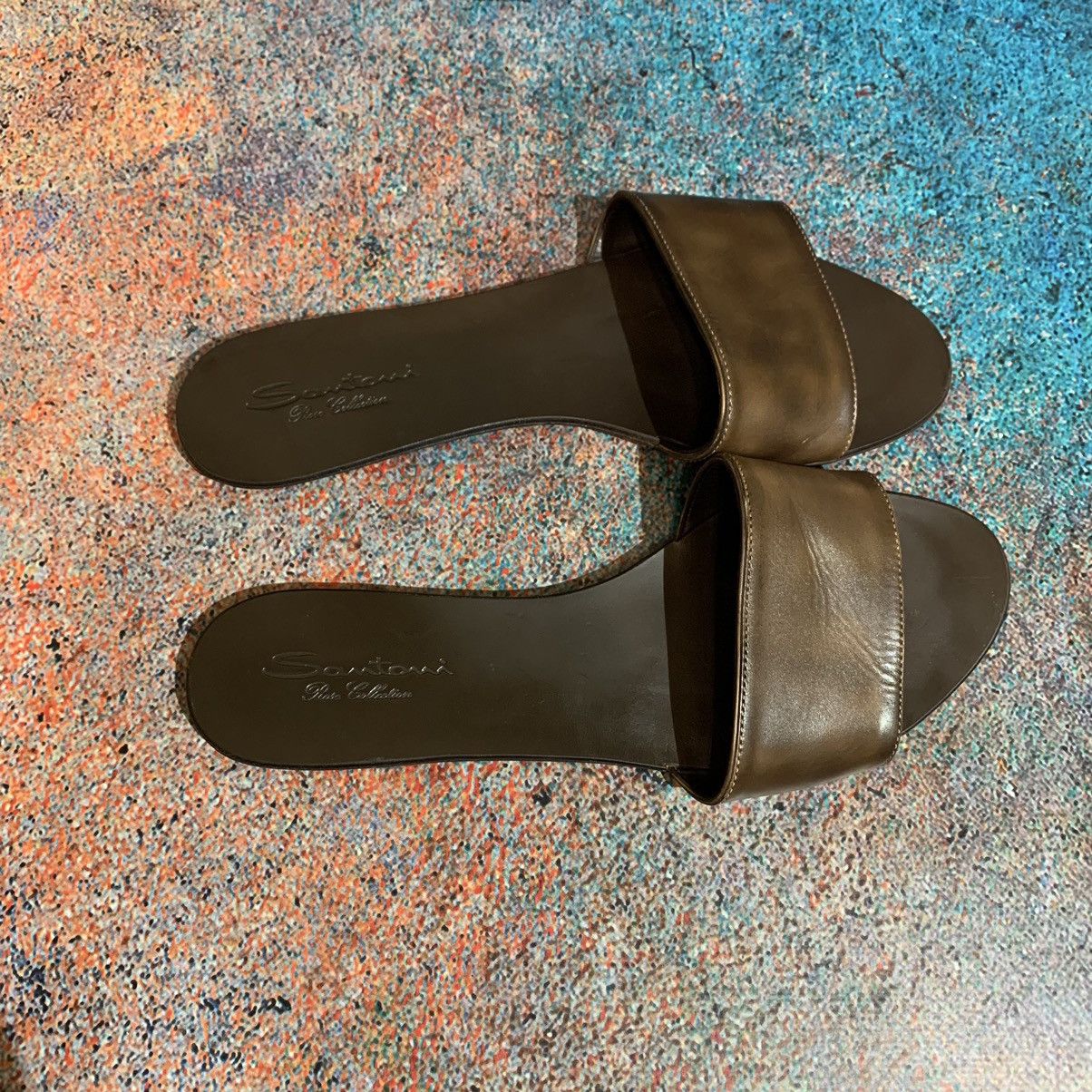 Santoni Women’s Santoni Leather Slippers size 38.5 Size US 8.5 / IT 38.5 - 5 Thumbnail