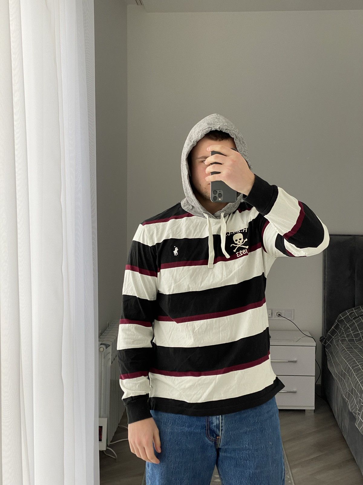 Polo Ralph Lauren × Vintage Vintage Y2K Polo Ralph Lauren RLFC Skull Cross Hoodie Style Size US M / EU 48-50 / 2 - 7 Thumbnail