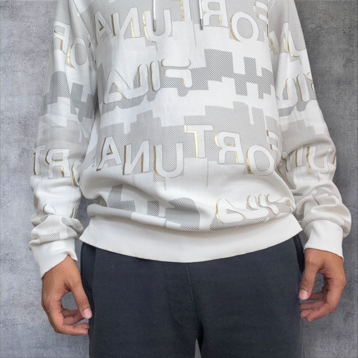 Fila × Vintage Vintage 90’s White Line Fila Fortuna Streetwear Hoodie Size US L / EU 52-54 / 3 - 10 Thumbnail