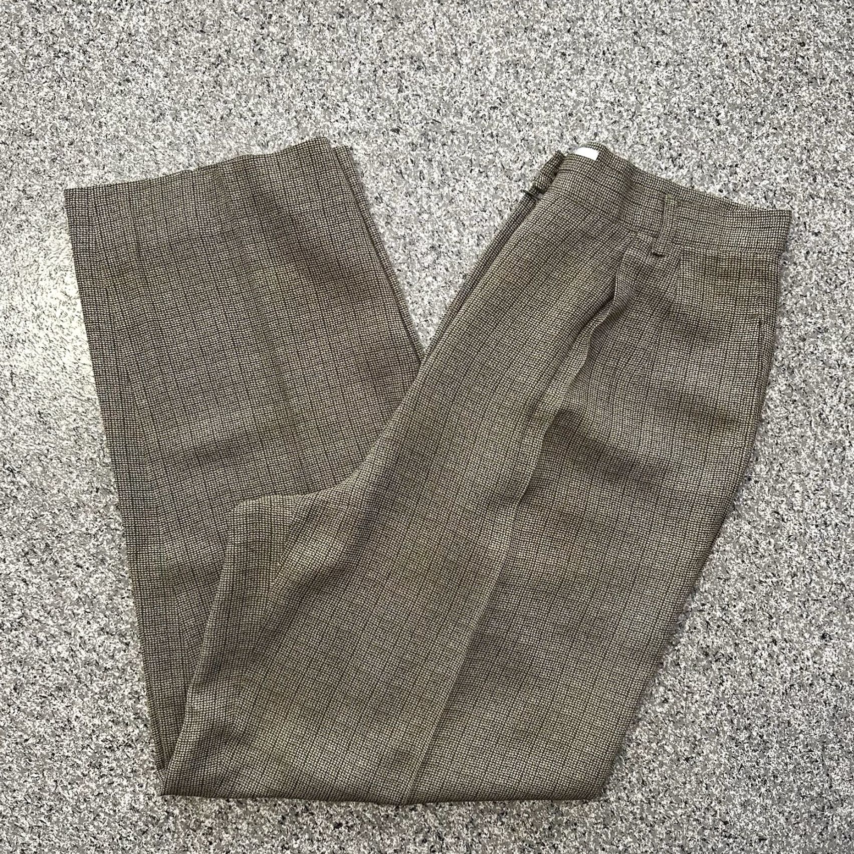 Anne Klein Anne Klein Dress Pants Womens 10 Houndstooth High Waist Pleated Flat Front Brown 90s Dress Pants Womens 10 Size 32" / US 10 / IT 46 - 2 Thumbnail
