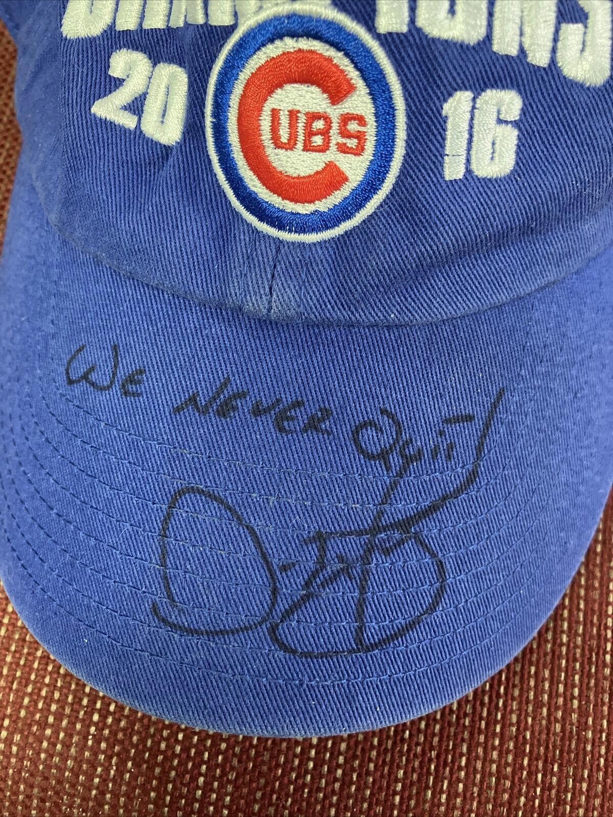Designer Dave Martinez - SIGNED 206 Cubs World Series Hat Size ONE SIZE - 2 Thumbnail