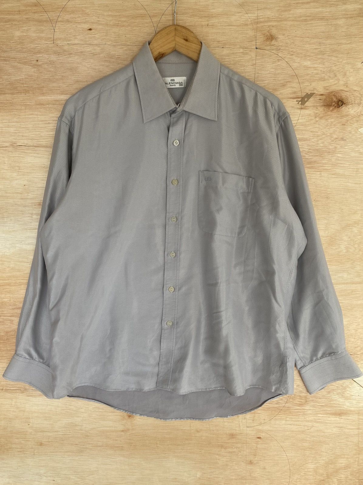 Balenciaga Balenciaga 90s Button Up Pin Stripe Shirts Size US L / EU 52-54 / 3 - 1 Thumbnail